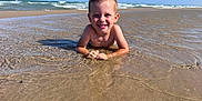 Giovanni participe au concours pour gagner de l'argent avec cette photo : child, boy, smiling, beach, water, ocean, sand, sunny, sky, waves, summer, fun, outdoor, happy, kitesurfing, play, nature, vacation, holiday, relaxation
