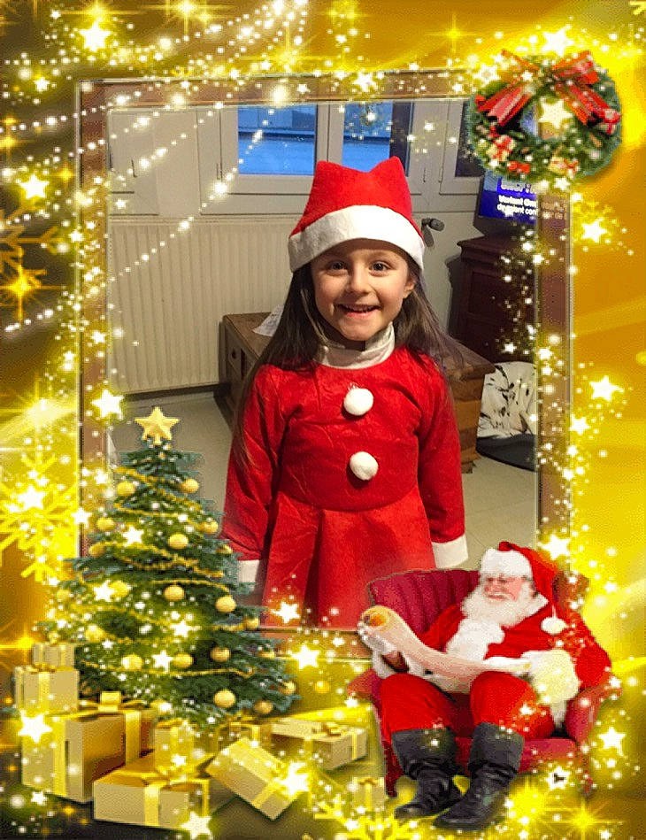 Elena Lola a rejoint le concours — aidez-le/la à gagner de superbes lots ! christmas, christmas_decoration, christmas_ornament, christmas_tree, clothing, evergreen, fun, happy, headwear, holiday_ornament, joy, light, lighting, ornament, person, photograph, plant, sleeve, smile, standing