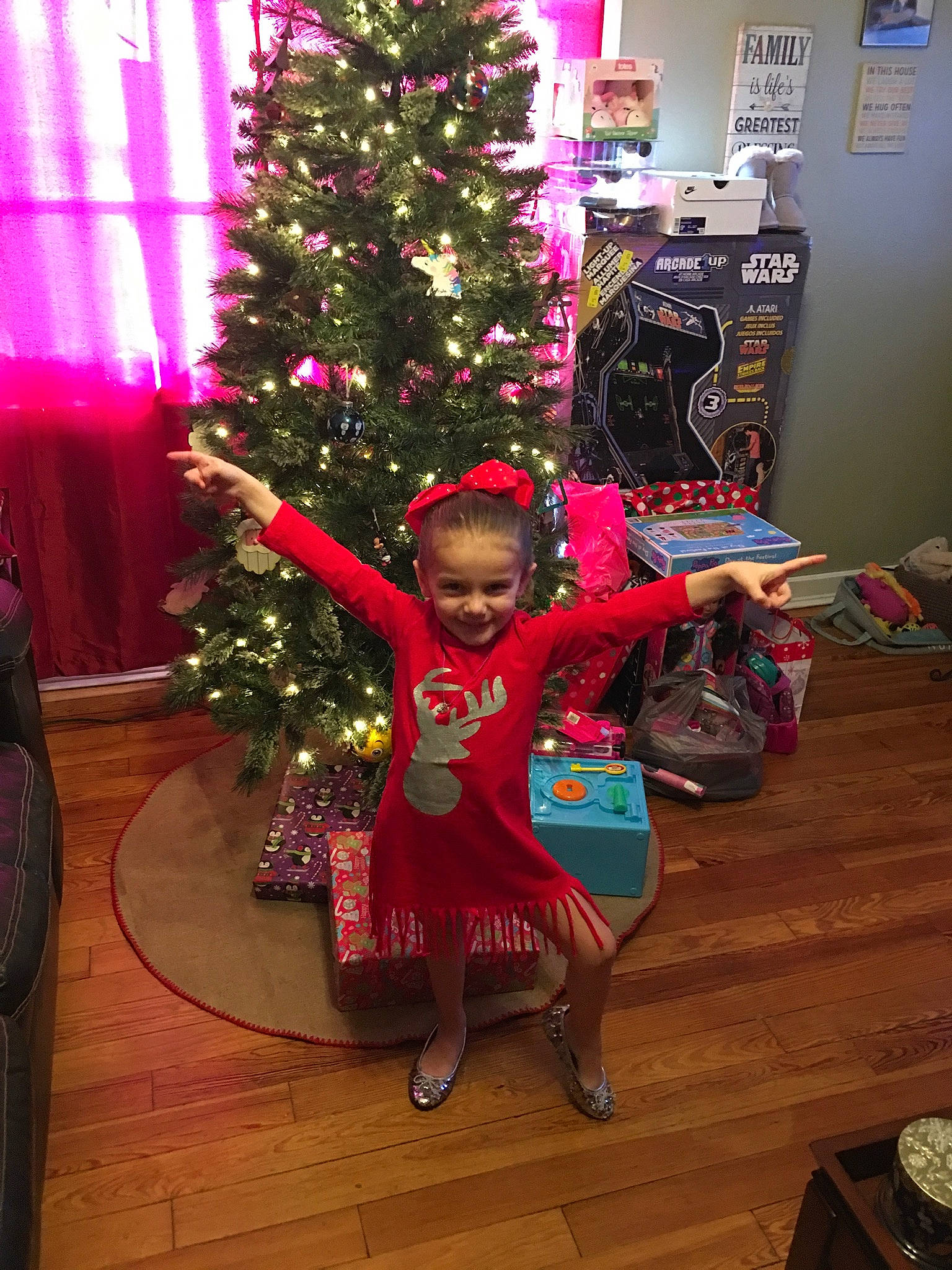 Kailee joined the competition — help win amazing prizes! christmas, christmas_decoration, christmas_eve, christmas_ornament, christmas_tree, event, holiday, interior_design, joy, person, plant, tree