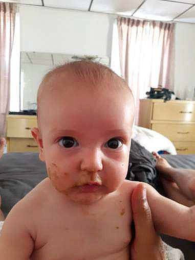 Jayse is registered to the contest to win money with this photo: baby, bathing, cheek, child, chin, ear, eye, eyebrow, face, forehead, hair, hand, head, lip, mouth, muscle, neck, nose, person, skin