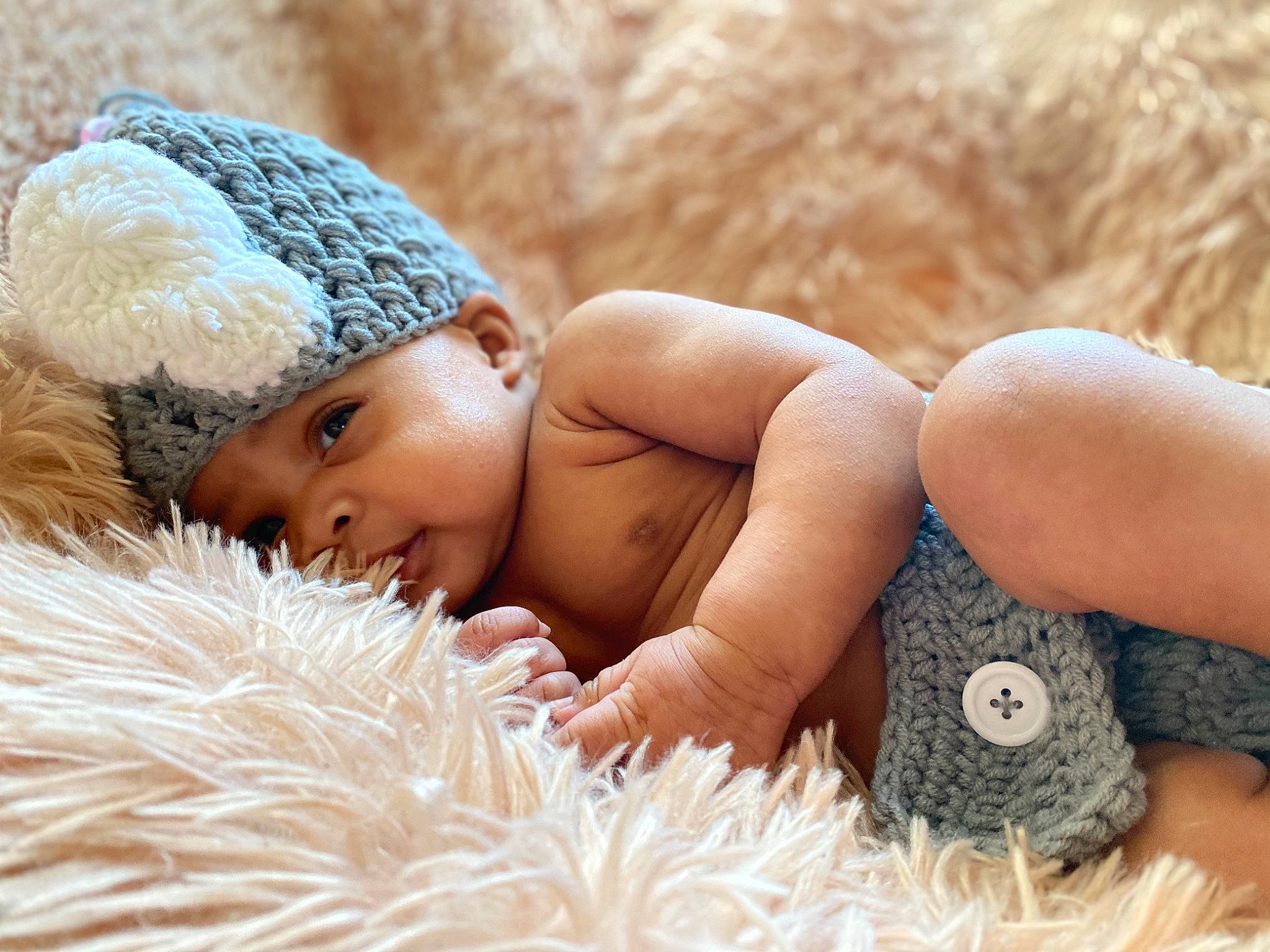 Zaelyn joined the competition — help win amazing prizes! baby, baby_sleeping, bedtime, cap, child, comfort, fashion_accessory, fur, happy, headgear, headwear, knit_cap, linens, mammal, people_in_nature, person, skin, textile, toddler, toy