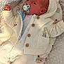 Roman joined the competition — help win amazing prizes! baby, infant, pacifier, hoodie, knitwear, cute, lying_down, cushion, bear_pattern, soft_texture, white_clothing, child, newborn, small_hands, sleepwear, indoors, resting, baby_bed, peaceful, portrait