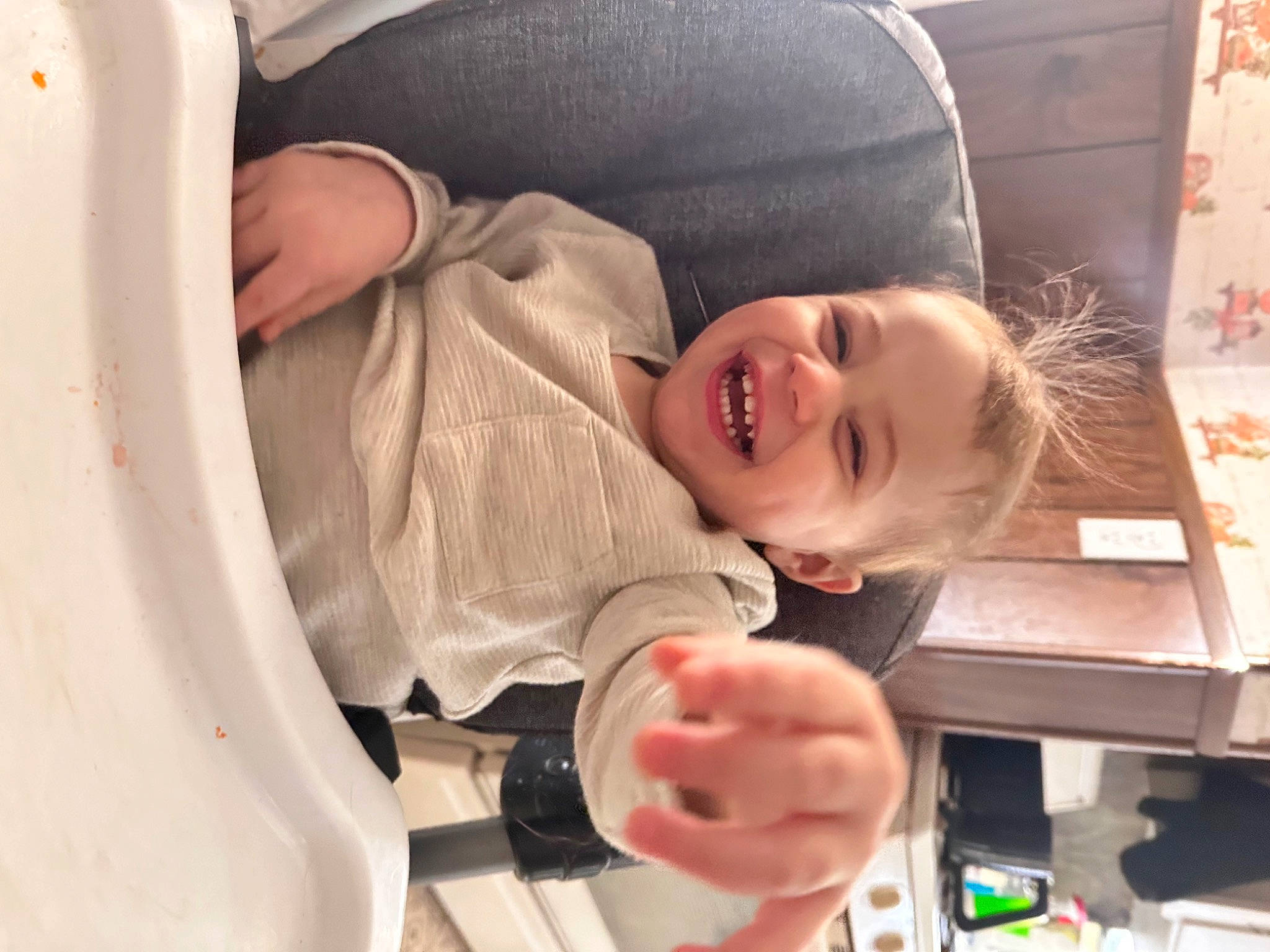 Kolten is registered to the contest to win money with this photo: baby, baby_laughing, baby_products, baby_safety, baby_toddler_clothing, cheek, child, circle, comfort, fun, happy, joy, mouth, person, smile, toddler, wood