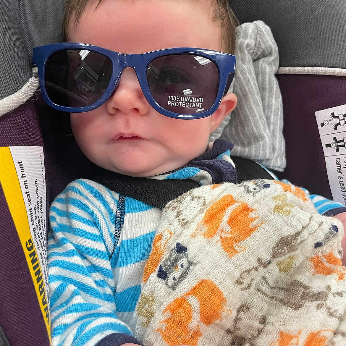 Declan joined the competition — help win amazing prizes! accessories, baby, blanket, bodypart, clothing, cushion, face, glasses, goggles, happy, head, homedecor, person, photography, portrait, selfie, sleeping, smile, sunglasses, t_shirt