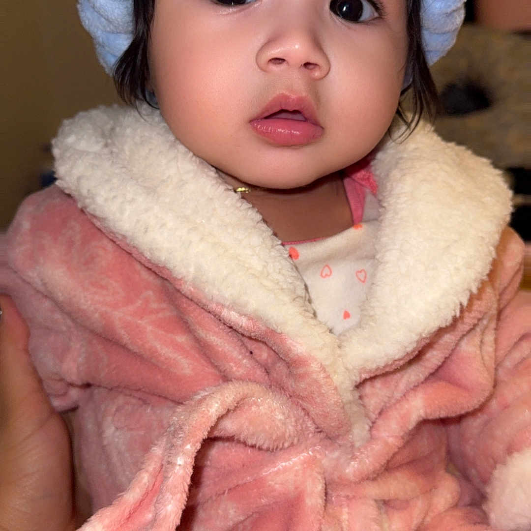Daylin joined the competition — help win amazing prizes! accessories, baby, blanket, bonnet, cap, clothing, coat, costume, face, fashion, hat, head, hood, hoodie, knitwear, person, photography, portrait, sweater, sweatshirt