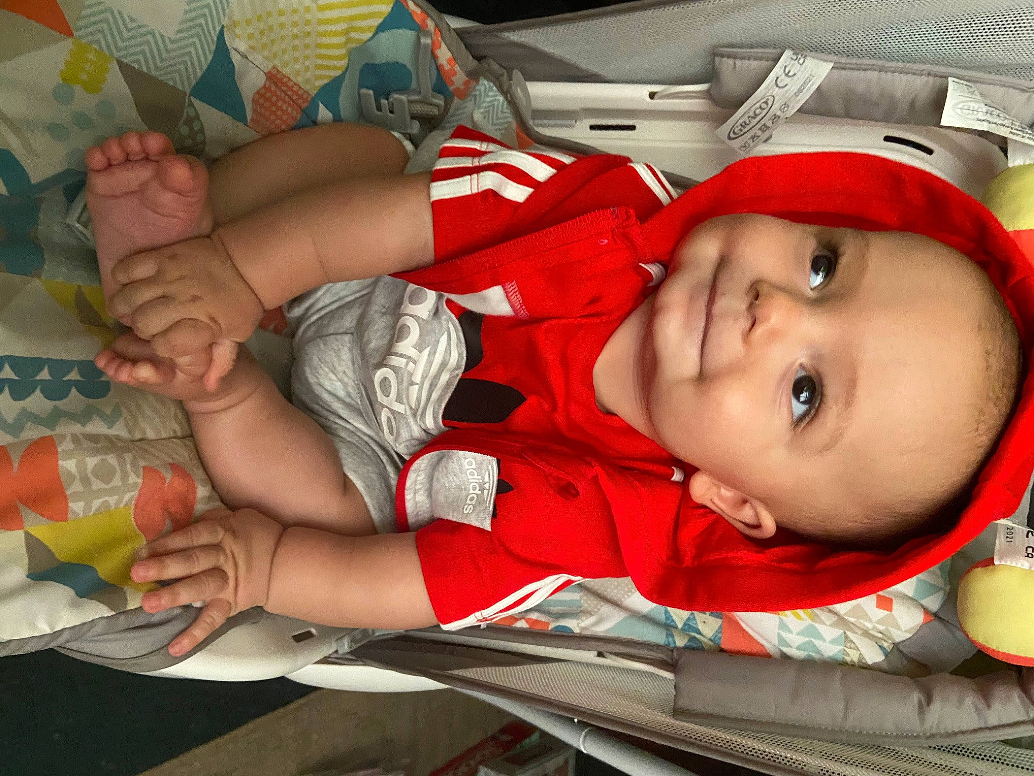 Alfie-daniel joined the competition — help win amazing prizes! baby, baby_carriage, baby_products, baby_toddler_clothing, carmine, child, comfort, fun, hat, human, human_leg, joy, lap, mouth, person, product, room, sitting, smile, snapshot