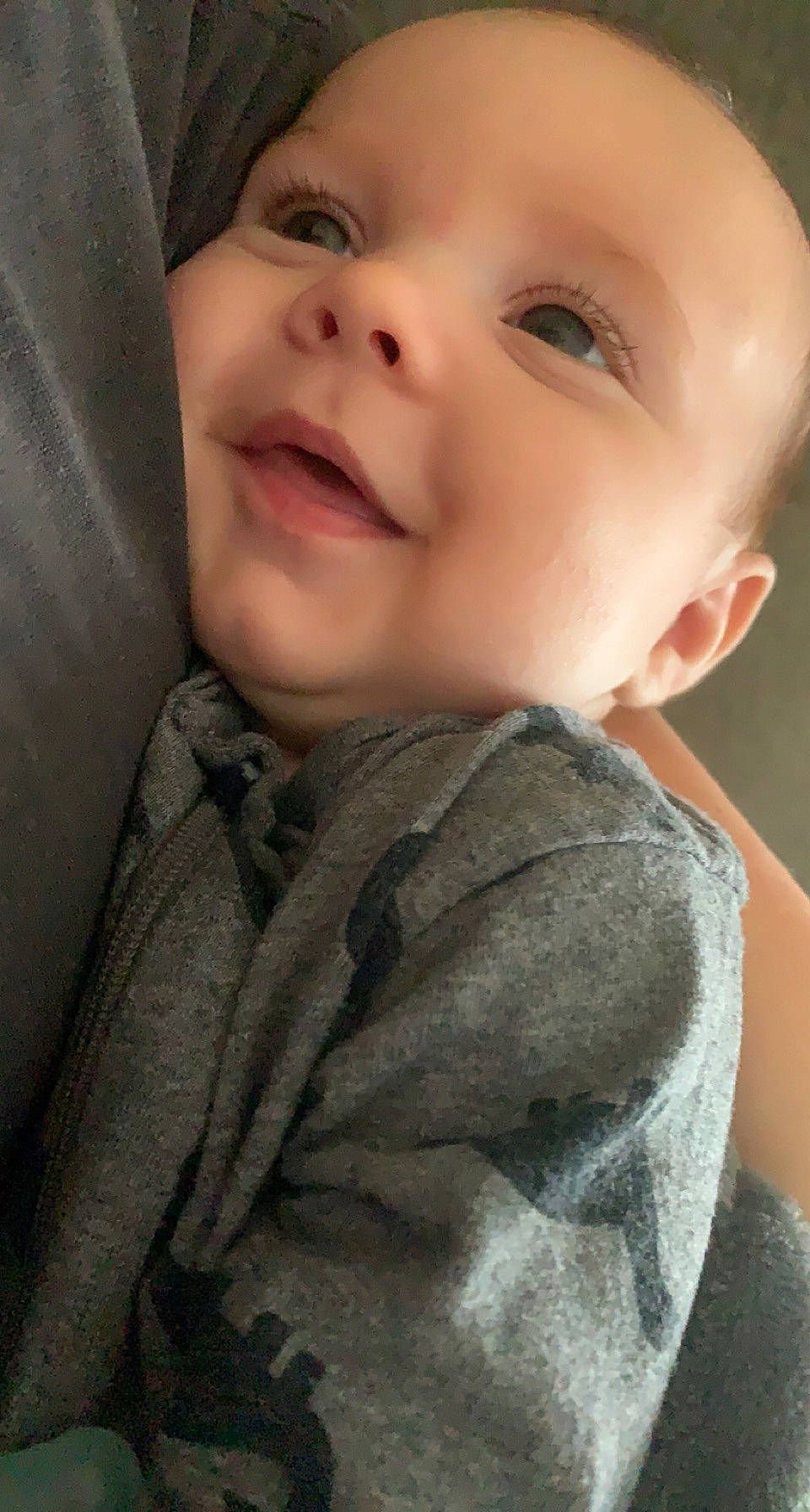 Kyro joined the competition — help win amazing prizes! baby, baby_toddler_clothing, cheek, eye, eyebrow, eyelash, face, forehead, grey, head, human_body, iris, jaw, lip, nose, outerwear, person, skin, sleeve, smile