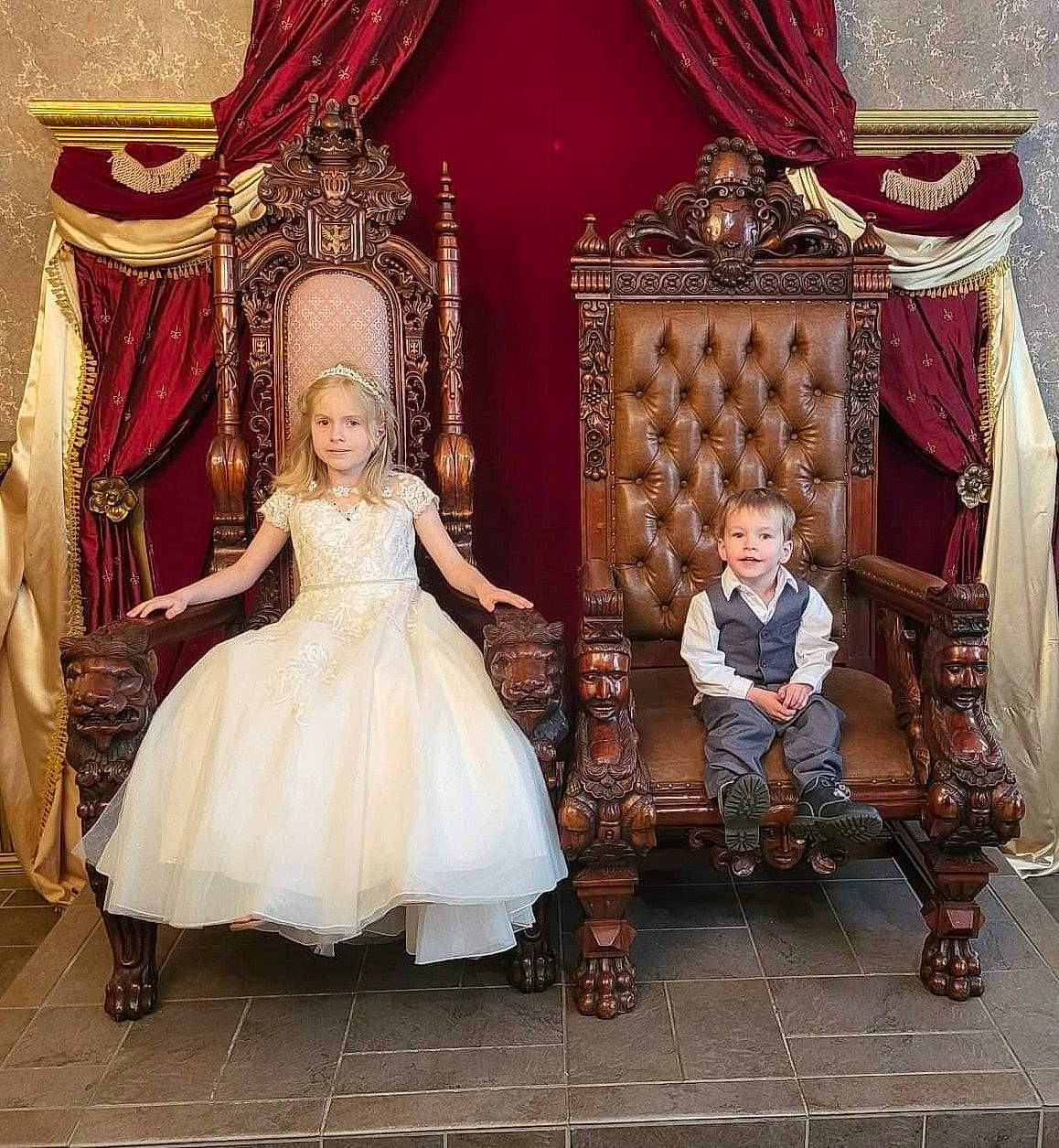 Makayla joined the competition — help win amazing prizes! bridal_accessory, bridal_clothing, bridal_party_dress, chair, curtain, dress, entertainment, event, fashion_design, formal_wear, fun, gown, hairstyle, happy, human_body, joy, performing_arts, person, temple, textile