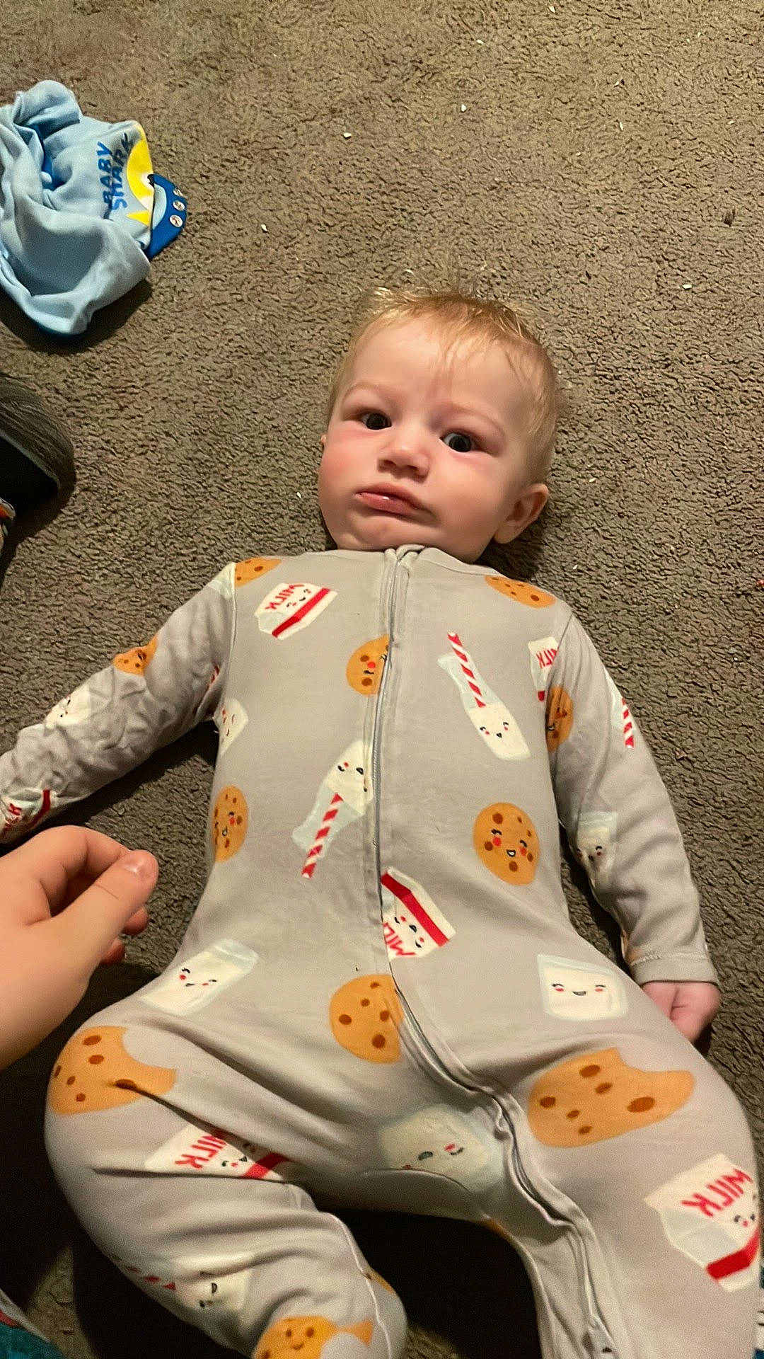 Liam joined the competition — help win amazing prizes! arm, baby, baby_toddler_clothing, cheek, dress, face, facial_expression, finger, fun, hairstyle, hand, head, human_body, orange, person, skin, sleeve, standing, thigh, toddler