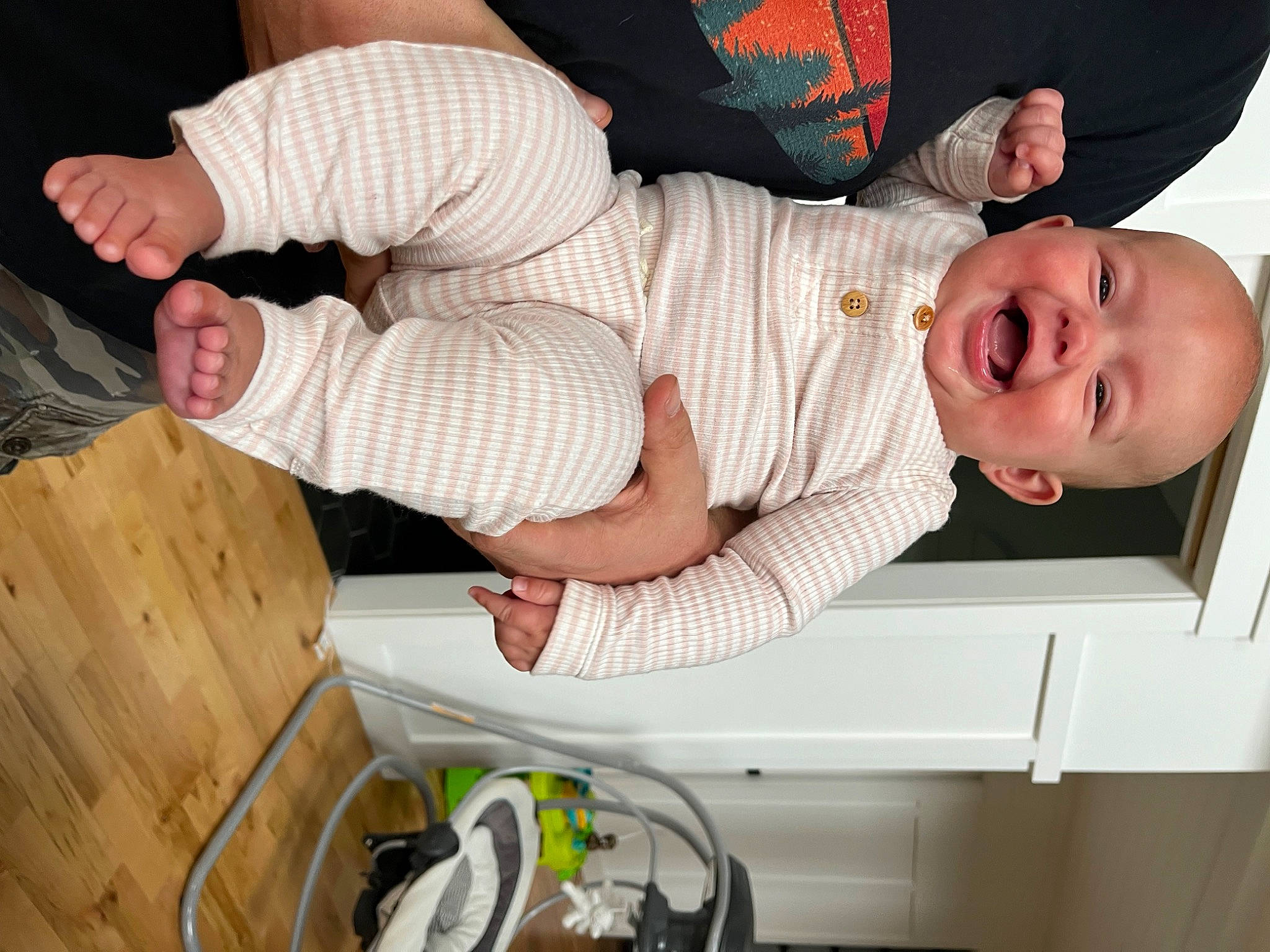 Everlee joined the competition — help win amazing prizes! arm, baby, baby_toddler_clothing, child, comfort, elbow, gesture, human_body, human_leg, joint, knee, leg, person, sleeve, smile, thigh, thumb, toddler, white, wood