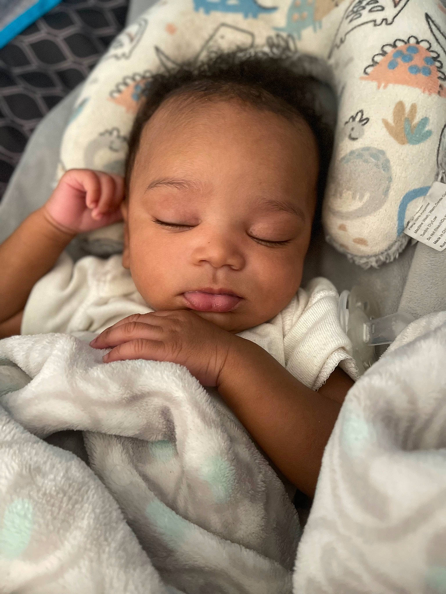 Zion joined the competition — help win amazing prizes! arm, baby, baby_sleeping, baby_toddler_clothing, cheek, chin, comfort, eye, eyebrow, eyelash, finger, gesture, human_body, iris, lip, mouth, neck, nose, person, skin