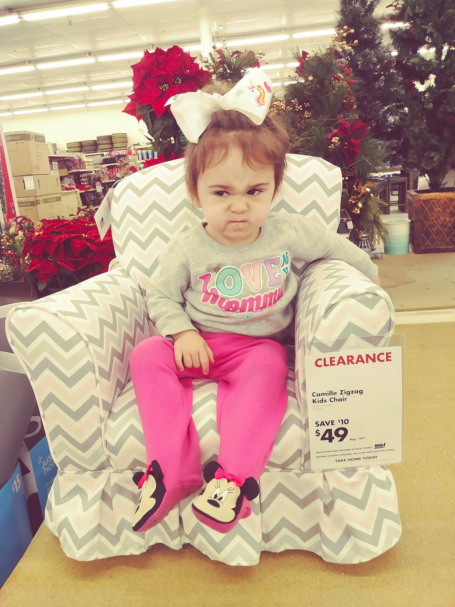 Addilynn joined the competition — help win amazing prizes! anger, baby, child, costume, head, outerwear, person, pink, plant, sitting, smile, toddler