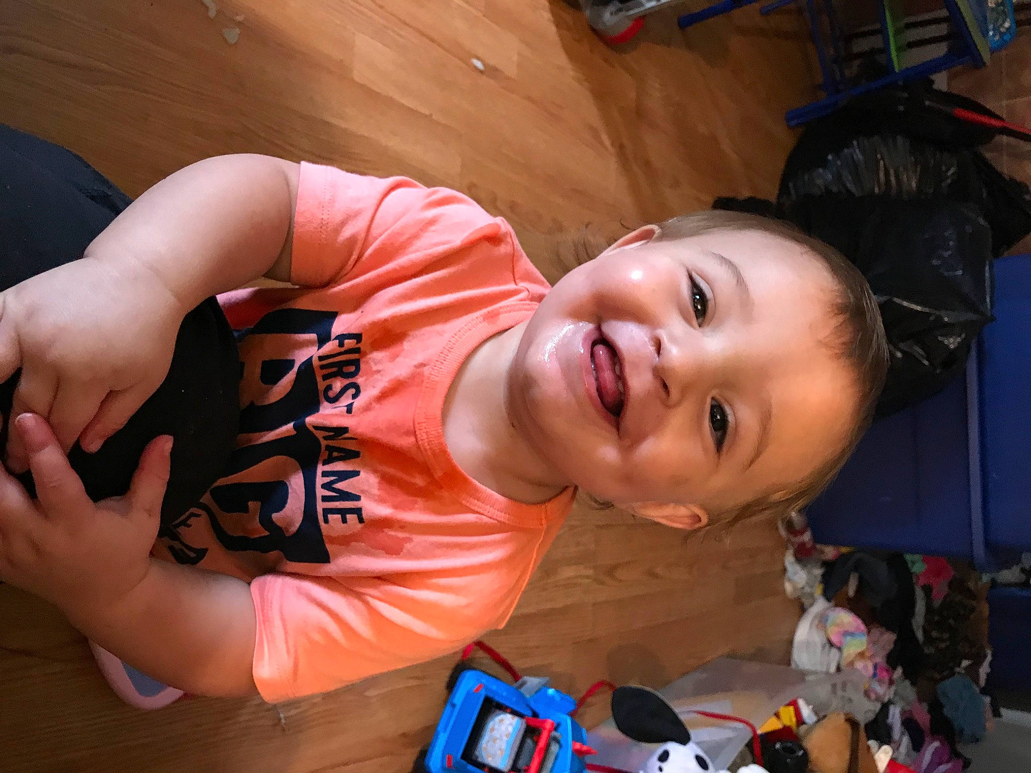 Waylon joined the competition — help win amazing prizes! bracelet, child, finger, happy, joy, laminate_flooring, laugh, mouth, nail, nose, person, smile, telephone, throat, thumb, tooth, toy, varnish, wood_flooring, wrist