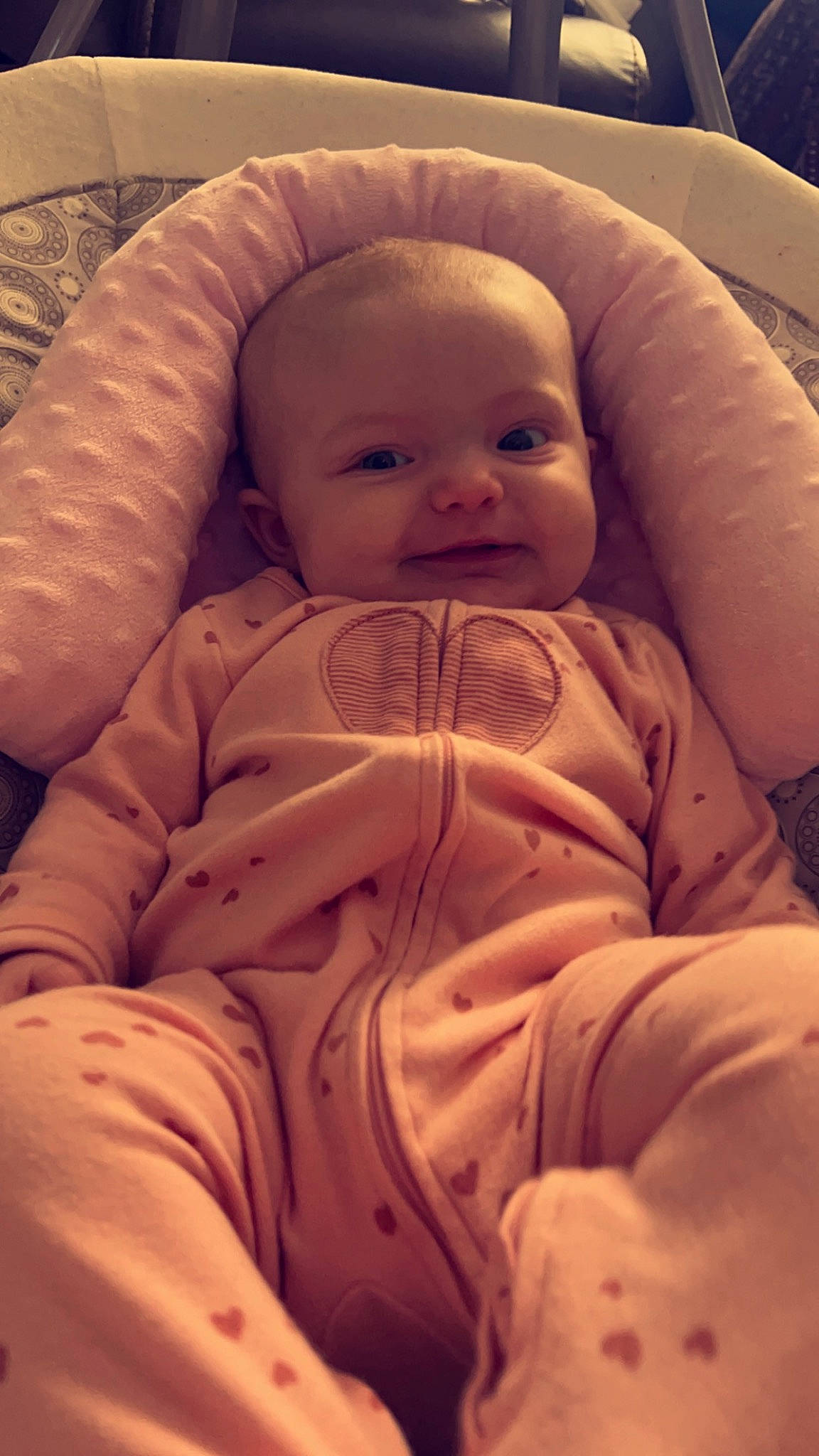 Oakley joined the competition — help win amazing prizes! baby, baby_sleeping, baby_toddler_clothing, cheek, child, comfort, eye, happy, head, human_body, iris, linens, lip, mouth, nose, person, sitting, skin, sleeve, smile