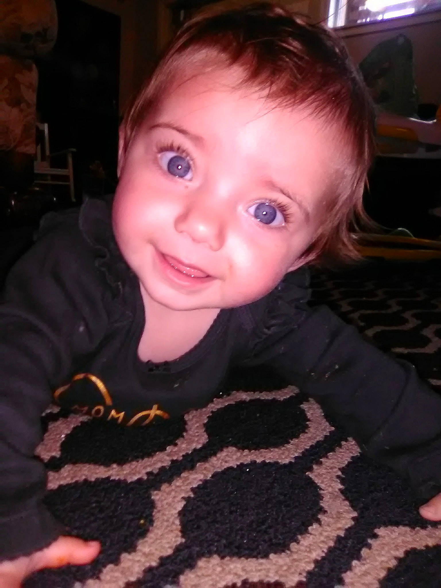 Maizey is registered to the contest to win money with this photo: cheek, child, chin, ear, eye, eyebrow, face, facial_expression, forehead, fun, hair, head, iris, lip, mouth, nose, organ, person, skin, smile