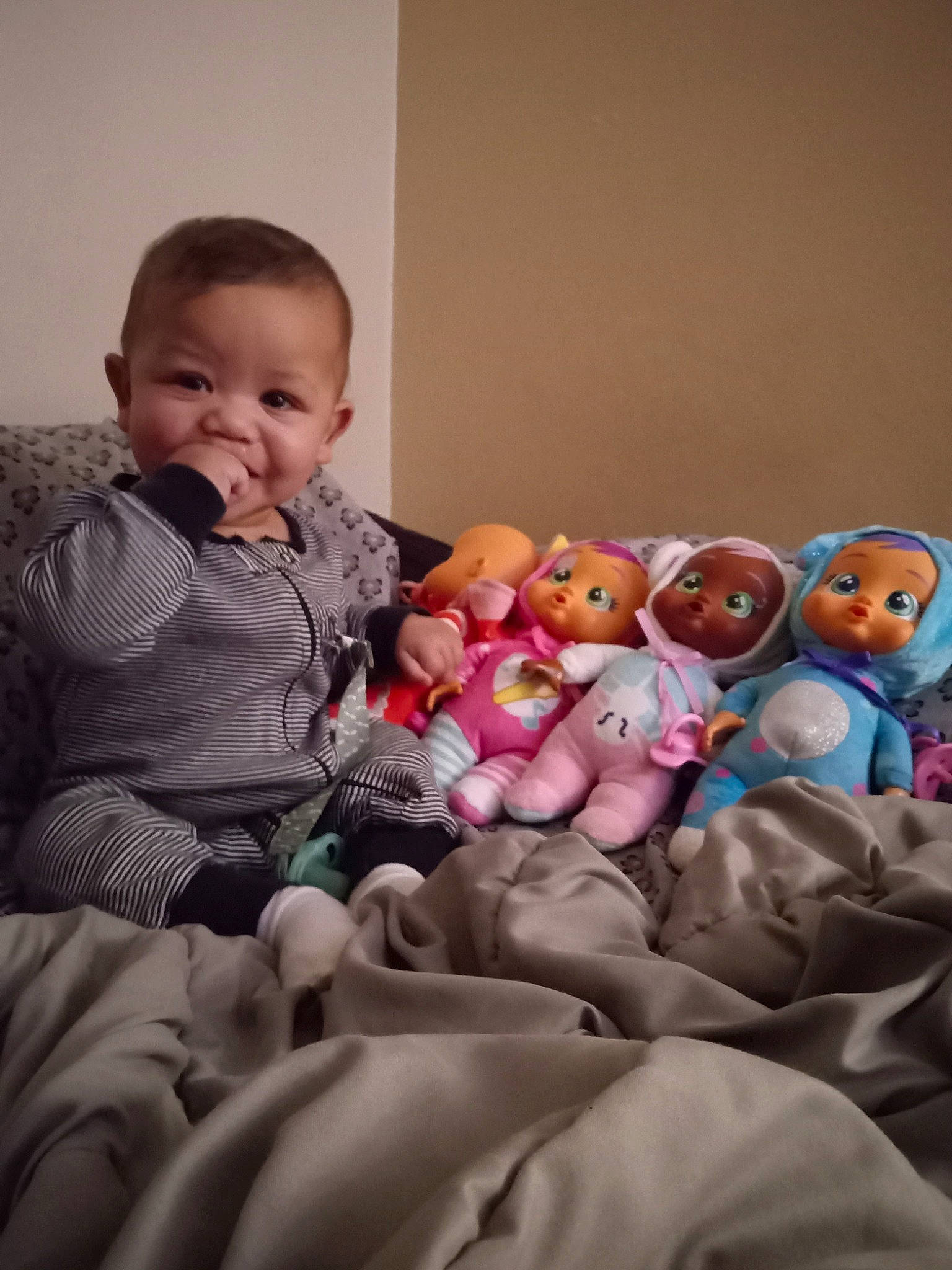 Roman joined the competition — help win amazing prizes! art, baby, baby_toddler_clothing, cheek, child, comfort, facial_expression, fun, happy, human, mouth, person, purple, room, skin, stuffed_toy, teddy_bear, textile, toddler, toy