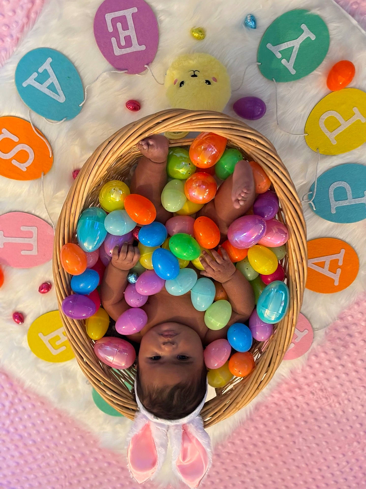 accessories, baby, balloon, basket, candy, cream, dessert, face, food, head, icing, jewelry, necklace, people, person, photography, portrait, purple, sphere, sweets