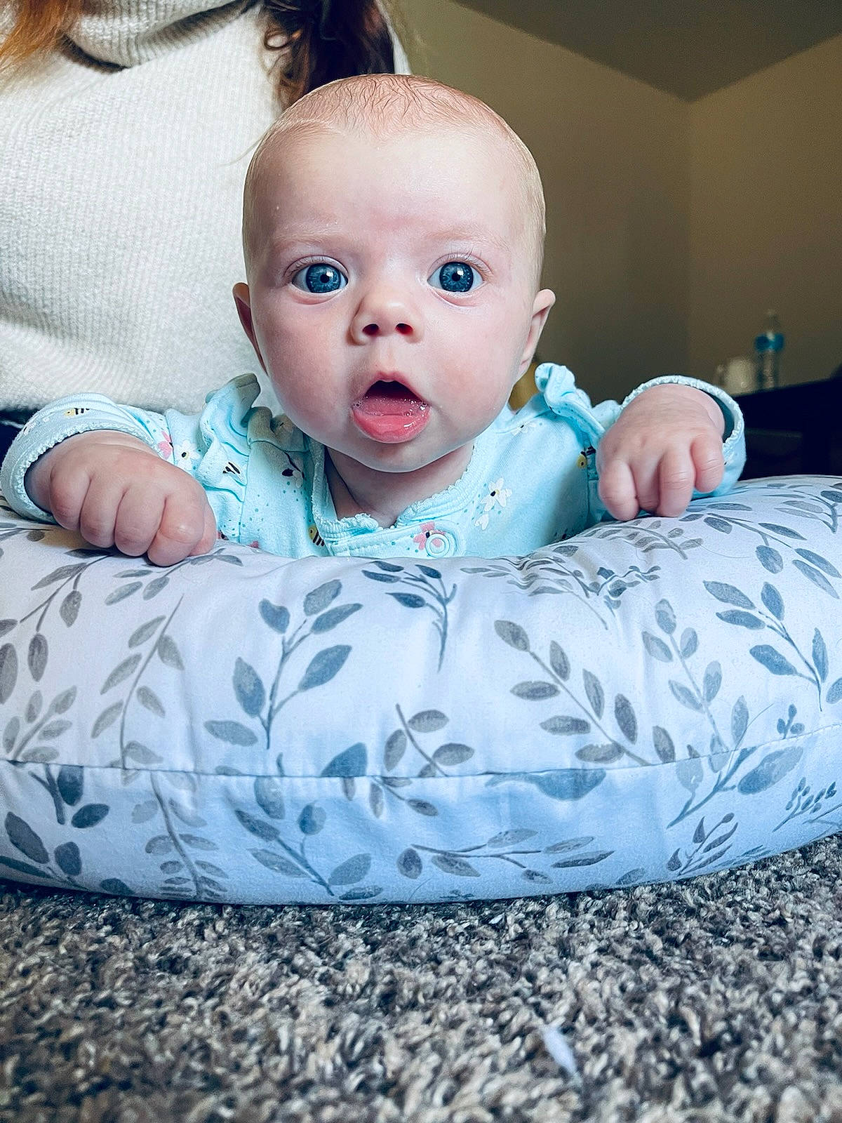 Pandora joined the competition — help win amazing prizes! baby, baby_toddler_clothing, bedding, cheek, child, comfort, eye, eyelash, flash_photography, fun, happy, iris, linens, magenta, pattern, person, pink, sitting, skin, sleeve