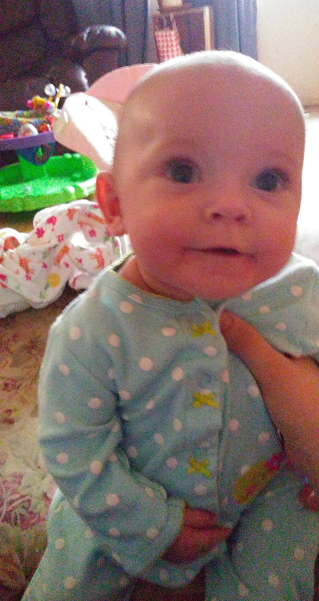 Ari'Ella is registered to the contest to win money with this photo: baby, cheek, child, face, head, person, skin, smile, toddler