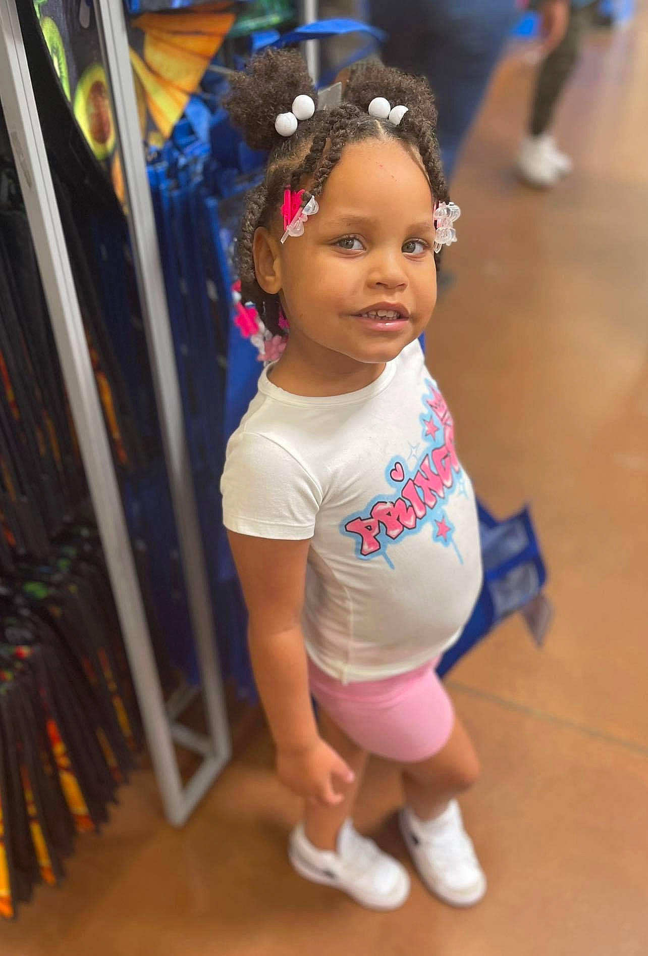 Serenity joined the competition — help win amazing prizes! abdomen, baby_toddler_clothing, child, costume, electric_blue, event, floor, flooring, fun, happy, hardwood, headband, human_leg, leisure, person, shoe, sock, sportswear, thigh, toddler