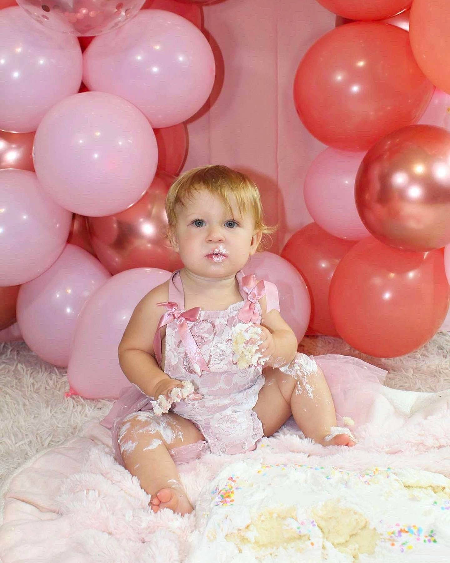 Araya joined the competition — help win amazing prizes! baby_toddler_clothing, balloon, beauty, child, dress, embellishment, event, facial_expression, fun, hair, hairstyle, happy, head, human_body, leg, magenta, organ, party_supply, person, pink