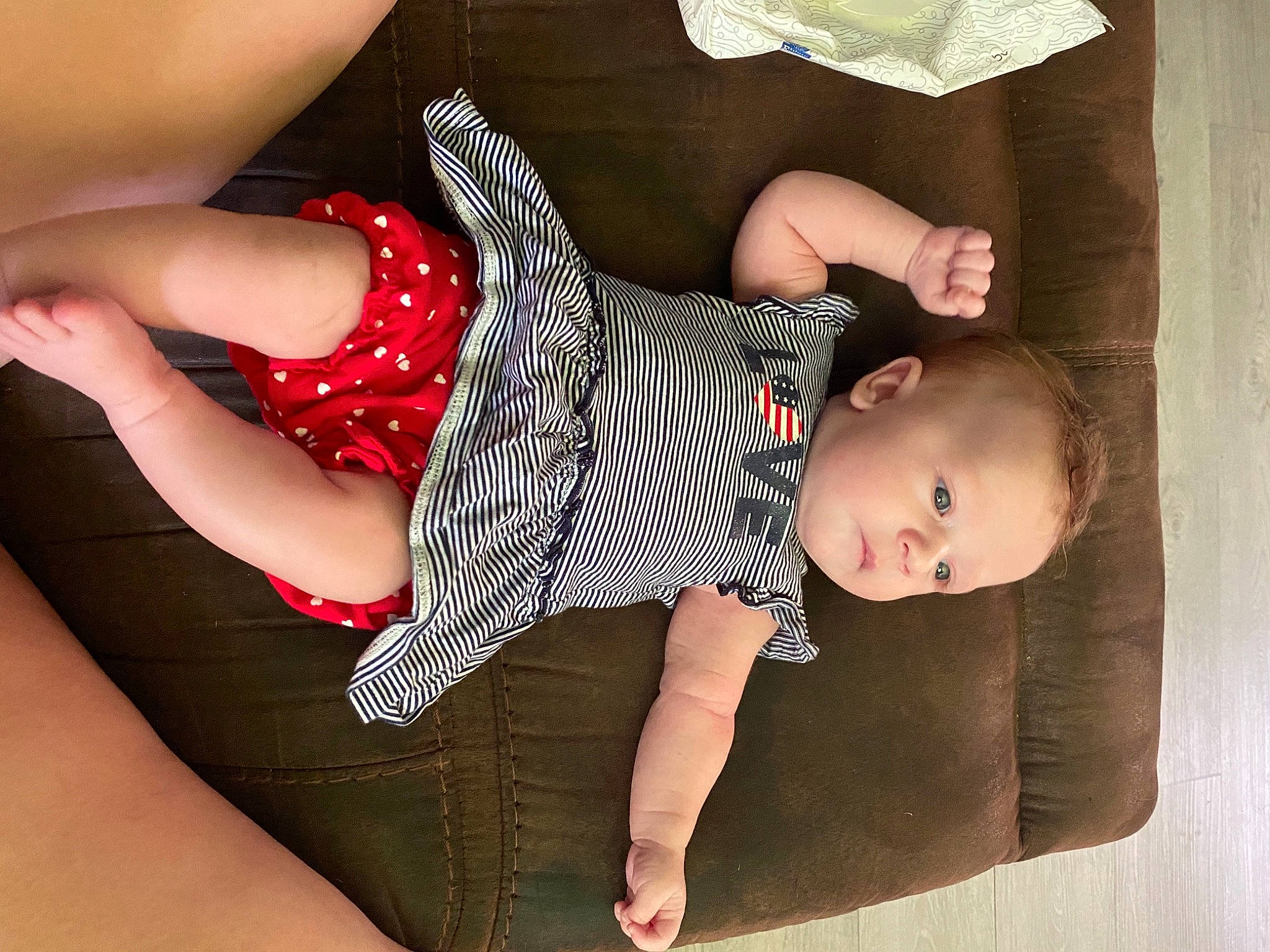 Araya is registered to the contest to win money with this photo: baby_toddler_clothing, comfort, elbow, facial_expression, finger, flash_photography, gesture, hand, happy, human_body, joint, knee, leg, mammal, person, pink, product, skin, sleeve, textile