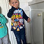 Mylan a rejoint le concours — aidez-le/la à gagner de superbes lots ! blue_eyes, boy, cabinet, cartoon_shirt, casual_clothing, child, door, floor, hair_style, hand_on_face, indoor, pants, playful, real_photo, safe, sneakers, standing, surprised_expression, two_children, young_kid
