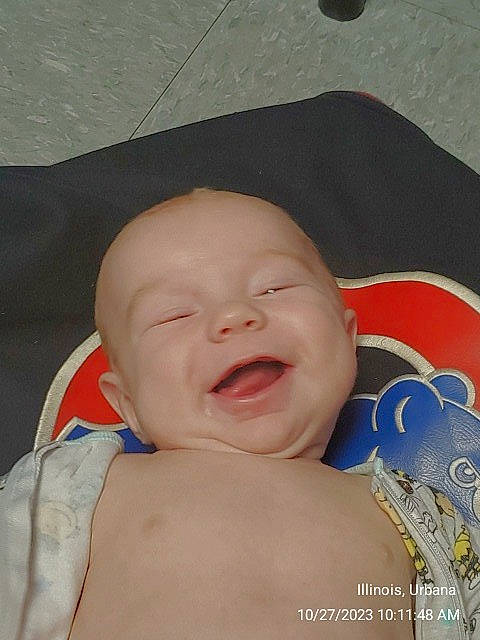 Archer joined the competition — help win amazing prizes! baby, baby_laughing, cheek, chest, comfort, ear, eyebrow, finger, forehead, gesture, happy, head, iris, lip, mouth, nose, person, skin, smile, toddler