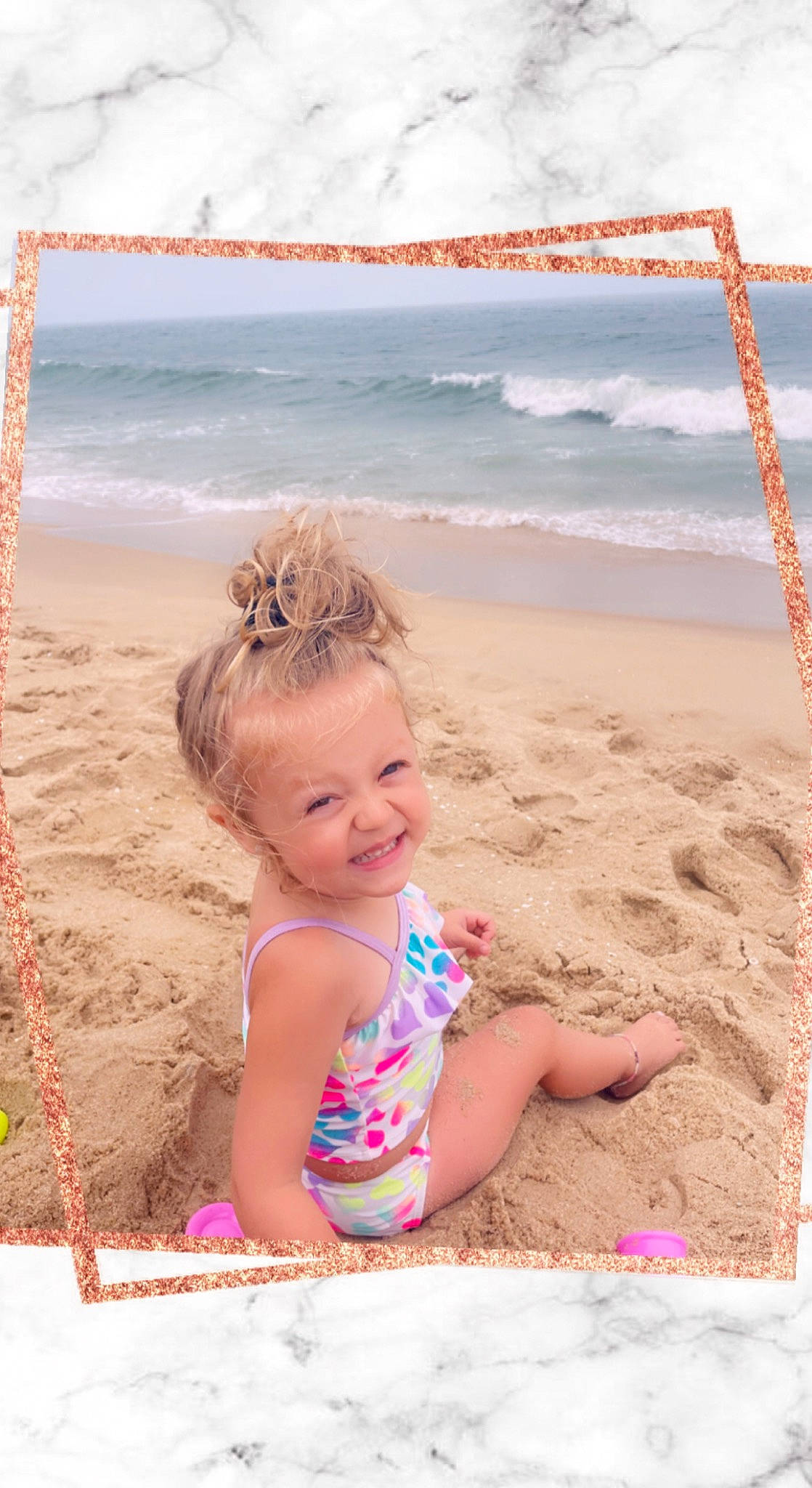 Mylee is registered to the contest to win money with this photo: beach, beauty, cloud, fun, happy, human, joy, leisure, morning, people, people_in_nature, people_on_beach, person, sand, sky, smile, snapshot, summer, swimwear, toddler