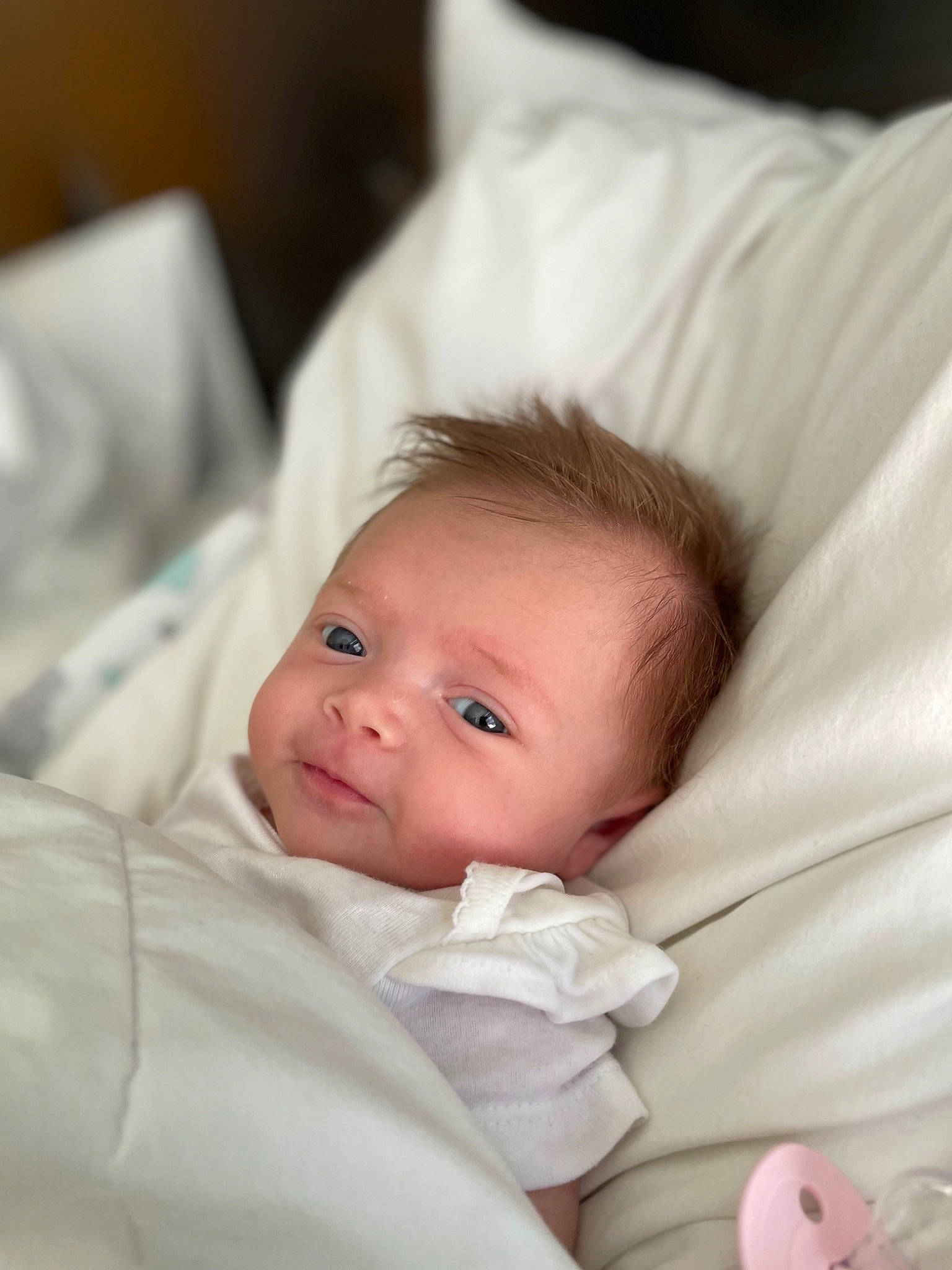 Octavia joined the competition — help win amazing prizes! baby, baby_toddler_clothing, cheek, child, comfort, eye, eyebrow, eyelash, happy, iris, linens, lip, nose, person, portrait_photography, room, sitting, skin, toddler