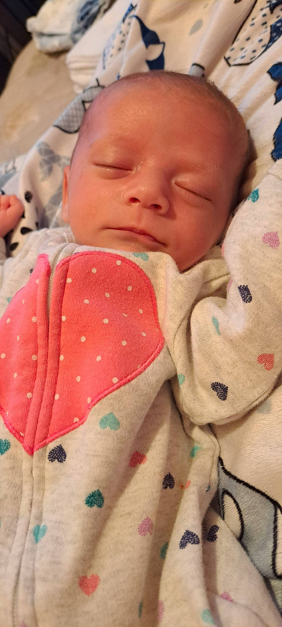 Brooklynn joined the competition — help win amazing prizes! baby, baby_sleeping, baby_toddler_clothing, beauty, cheek, child, comfort, happy, linens, lip, nose, organ, pattern, peach, person, pink, skin, sleeve, textile, toddler