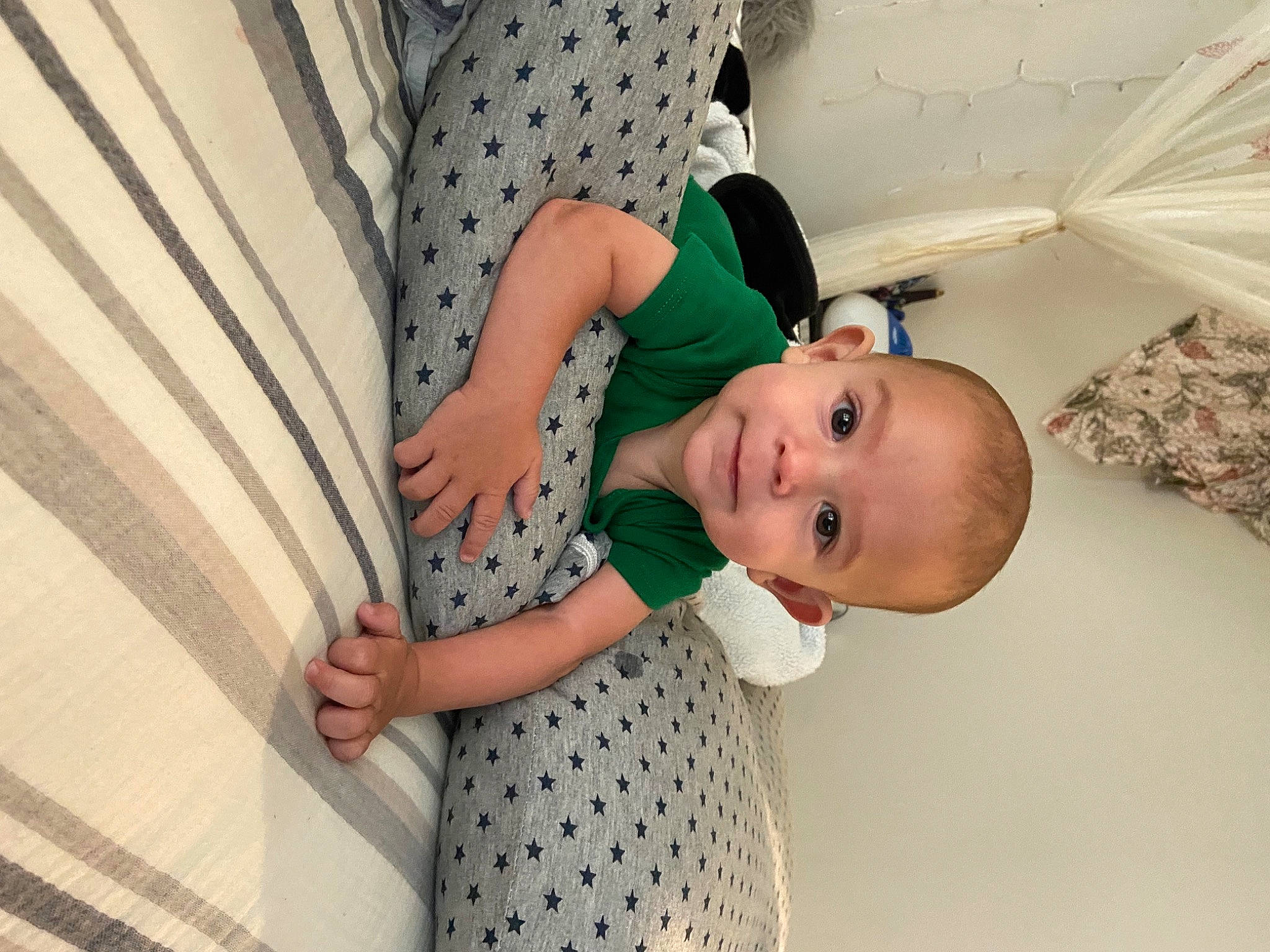 Clark joined the competition — help win amazing prizes! baby, baby_products, baby_safety, baby_toddler_clothing, ceiling, child, comfort, curtain, hand, happy, linens, pattern, person, product, room, skin, sleeve, stairs, textile, toddler