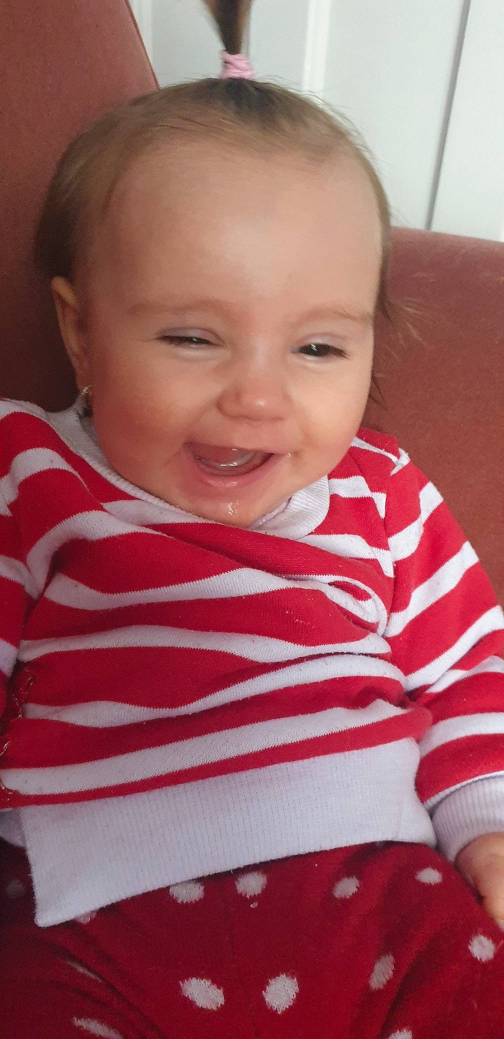 Celine is registered to the contest to win money with this photo: baby, cheek, child, chin, eye, face, facial_expression, forehead, head, lip, mouth, nose, person, skin, smile, toddler