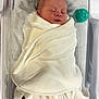 newborn, baby, swaddled, blanket, infant, sleeping, hospital, bassinet, pacifier, soft, white, peaceful, wrapped, resting, cute, portrait, child, toddler, young, cozy