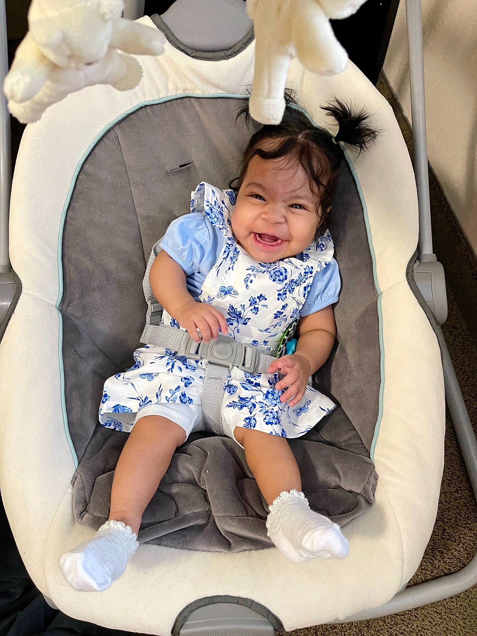 Chloe joined the competition — help win amazing prizes! baby, baby_products, baby_toddler_clothing, child, circle, comfort, event, fun, happy, head, human, lap, leisure, person, recreation, shorts, sitting, sleeve, smile, toddler