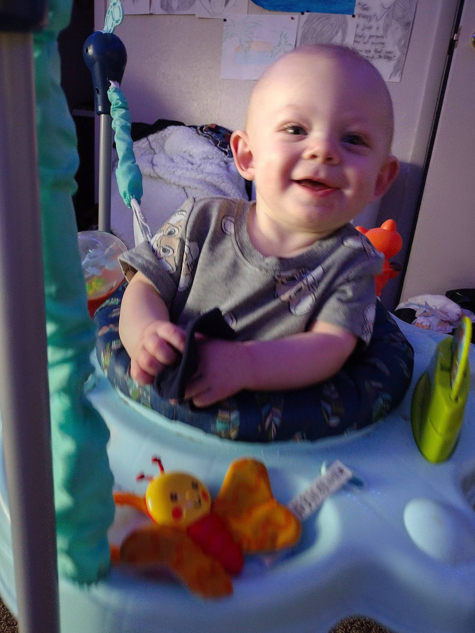 Zachary joined the competition — help win amazing prizes! baby, baby_products, baby_safety, baby_toddler_clothing, baby_toys, cheek, child, comfort_food, fun, happy, person, play, room, sitting, smile, sweetness, t_shirt, toddler