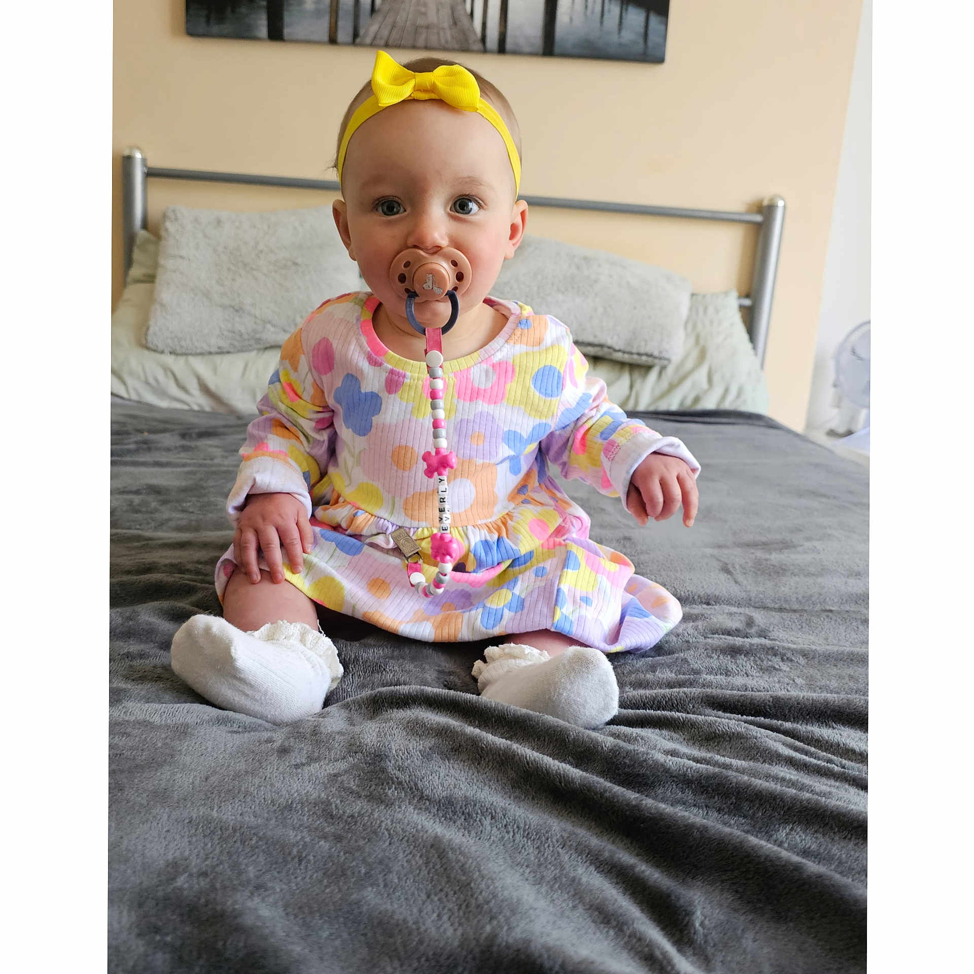 Everly joined the competition — help win amazing prizes! accessories, baby, bodypart, clothing, cushion, face, finger, furniture, head, homedecor, hosiery, indoors, interiordesign, jewelry, necklace, person, photography, portrait, sitting, sock