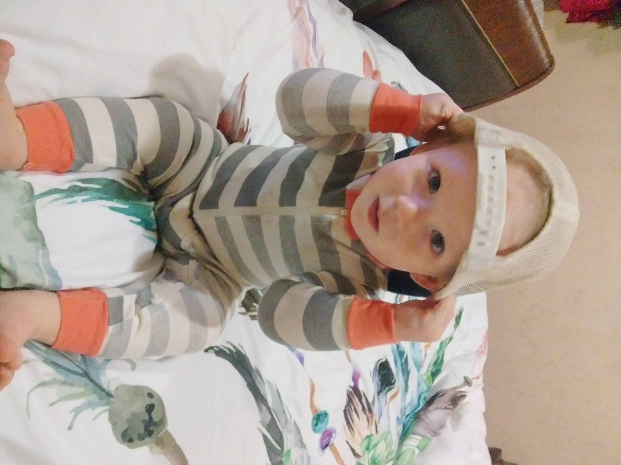 Bryar joined the competition — help win amazing prizes! baby, baby_products, baby_safety, baby_sleeping, baby_toddler_clothing, carmine, child, comfort, event, flowerpot, hat, head, headwear, houseplant, linens, pattern, person, room, sleeve, smile