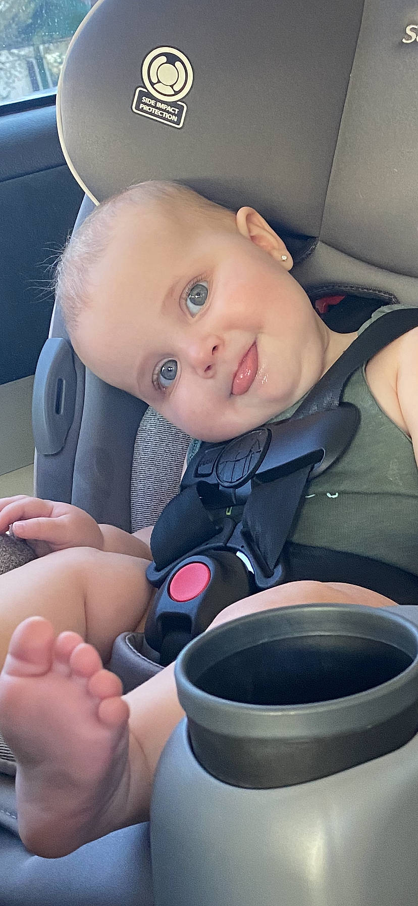 Aspen joined the competition — help win amazing prizes! auto_part, baby, baby_toddler_clothing, beauty, car_seat, cheek, child, comfort, finger, fun, head_restraint, mouth, nail, nose, organ, person, seat_belt, skin, smile, toddler