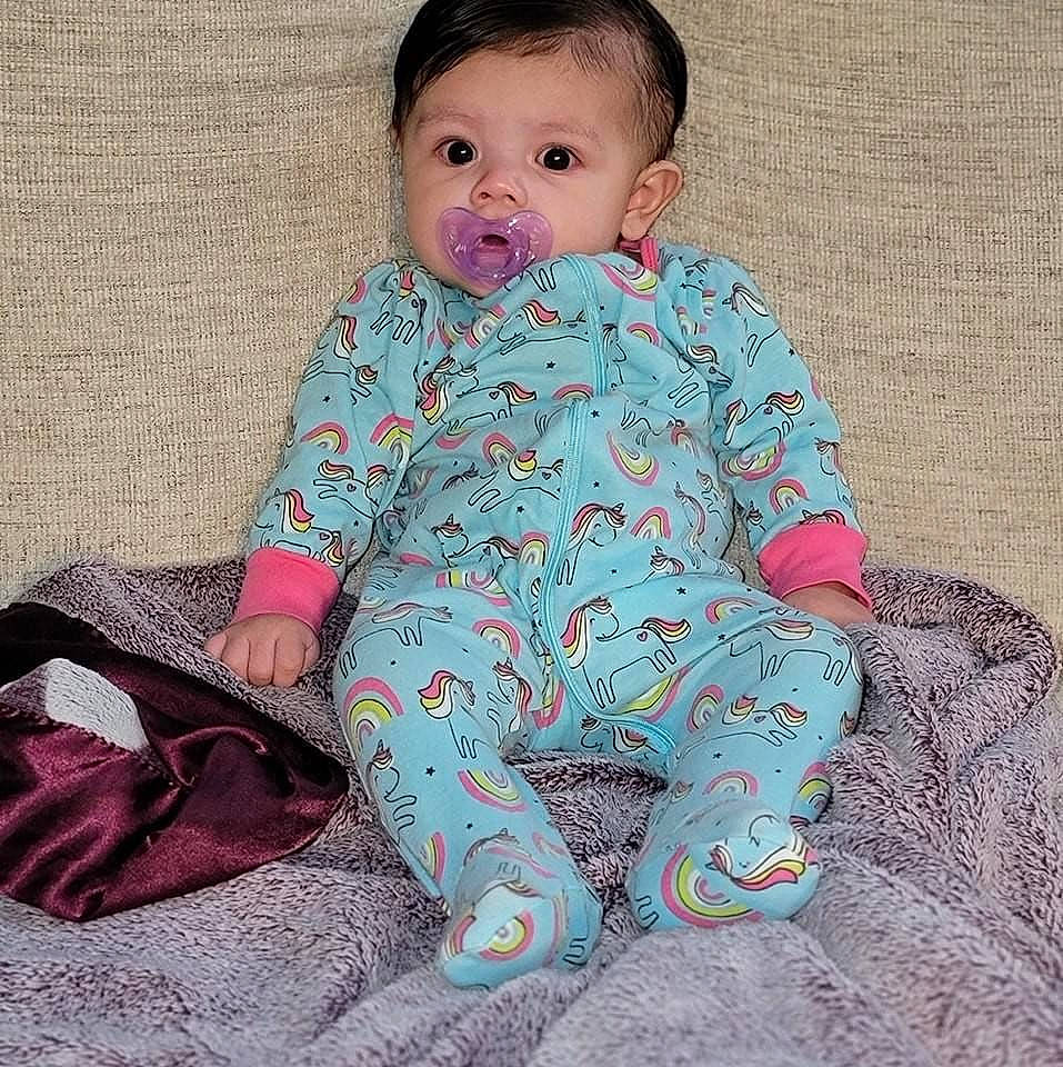 Aviana joined the competition — help win amazing prizes! baby, baby_products, baby_toddler_clothing, carmine, cheek, child, comfort, iris, linens, long_sleeved_t_shirt, luggage_and_bags, nightwear, pattern, person, pink, sitting, sleeve, textile, toddler