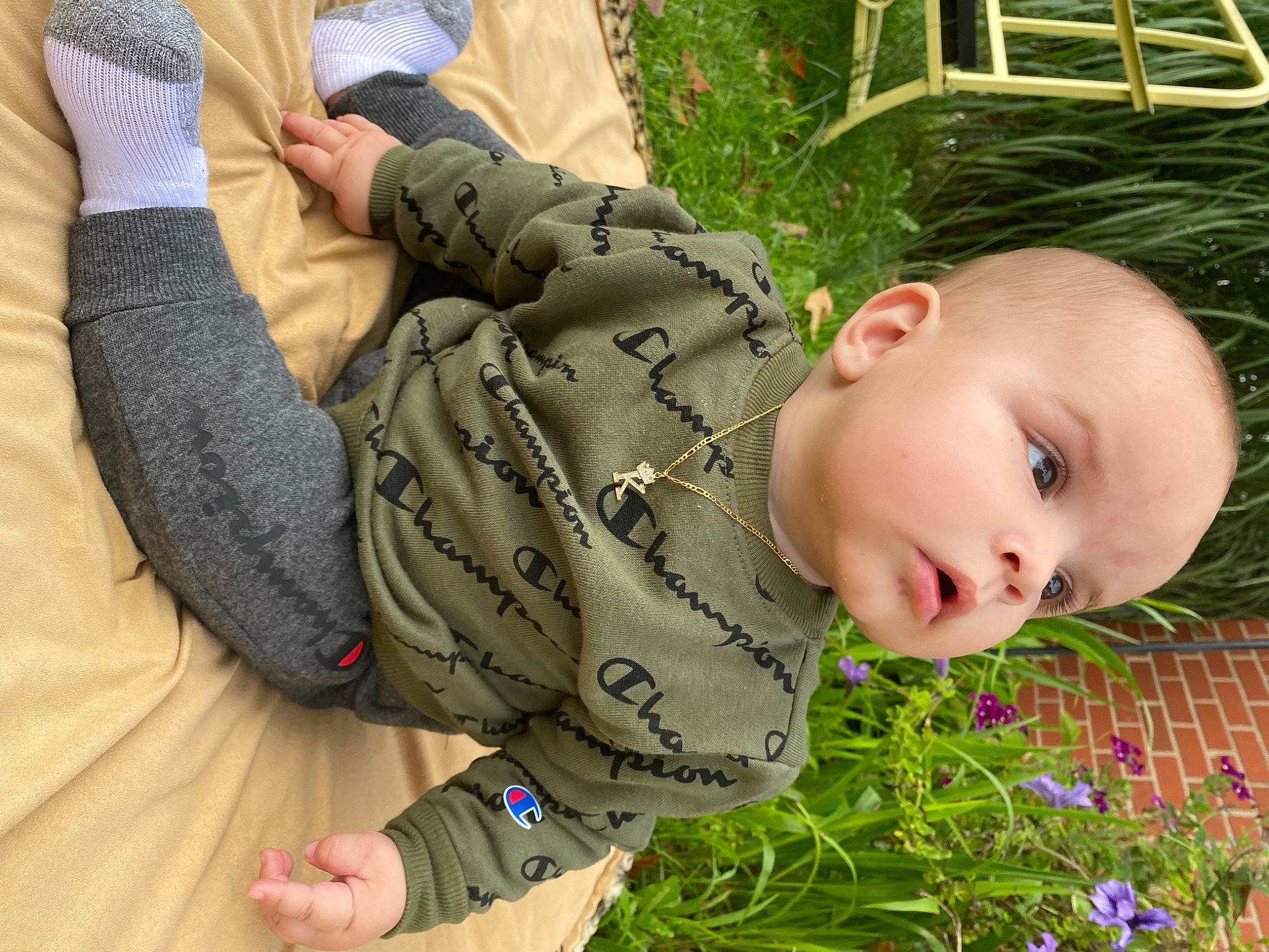 Kyren joined the competition — help win amazing prizes! arm, baby, baby_toddler_clothing, comfort, cool, grass, happy, human_body, joint, leisure, nose, organ, people_in_nature, person, plant, product, skin, sleeve, toddler, tree