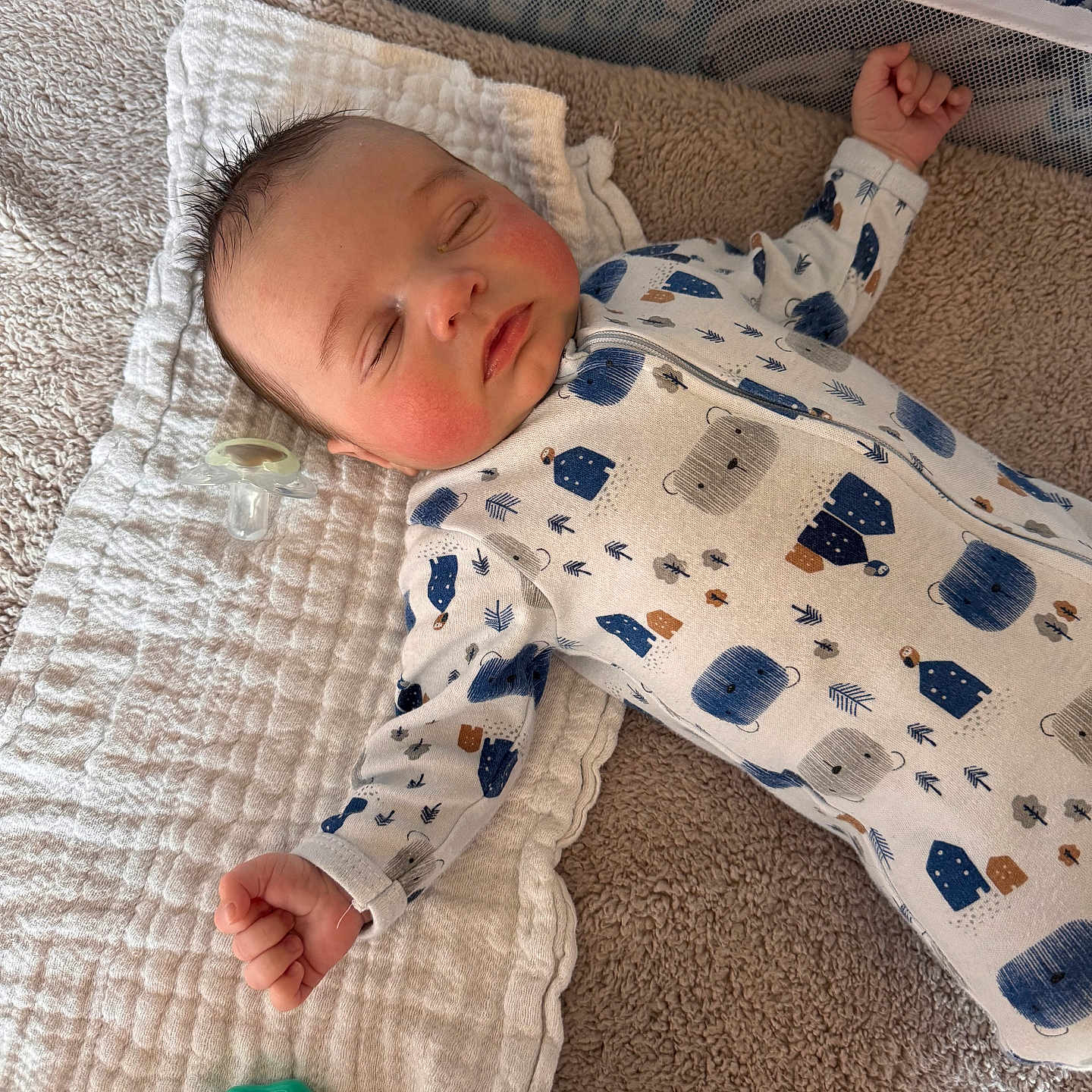 Mateo is registered to the contest to win money with this photo: baby, bed, blanket, clothing, crib, face, furniture, head, homedecor, indoors, infantbed, linen, newborn, nursery, pajamas, person, photography, portrait, quilt, sleeping