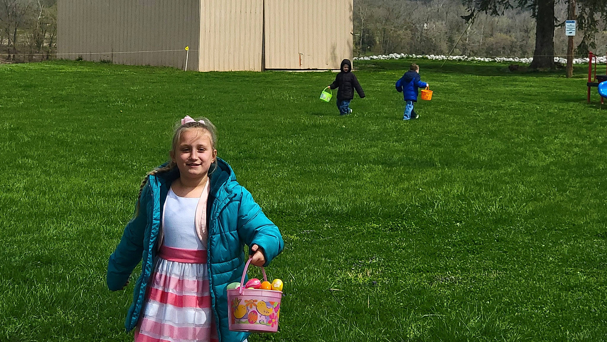 Anna joined the competition — help win amazing prizes! fun, grass, grass_family, grassland, green, happy, jeans, joy, leaf, leisure, meadow, people_in_nature, person, plaid, plant, public_space, recreation, t_shirt, tartan, toddler