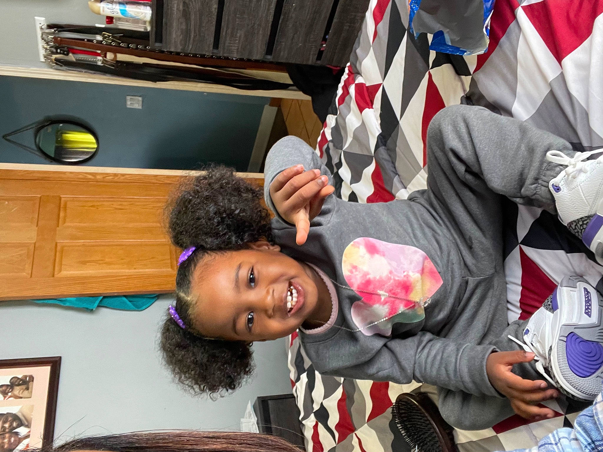 Zia joined the competition — help win amazing prizes! child, event, flag, flag_day_usa, flag_of_the_united_states, fun, gesture, happy, human, joy, leisure, person, photograph, picture_frame, room, sitting, smile, snapshot