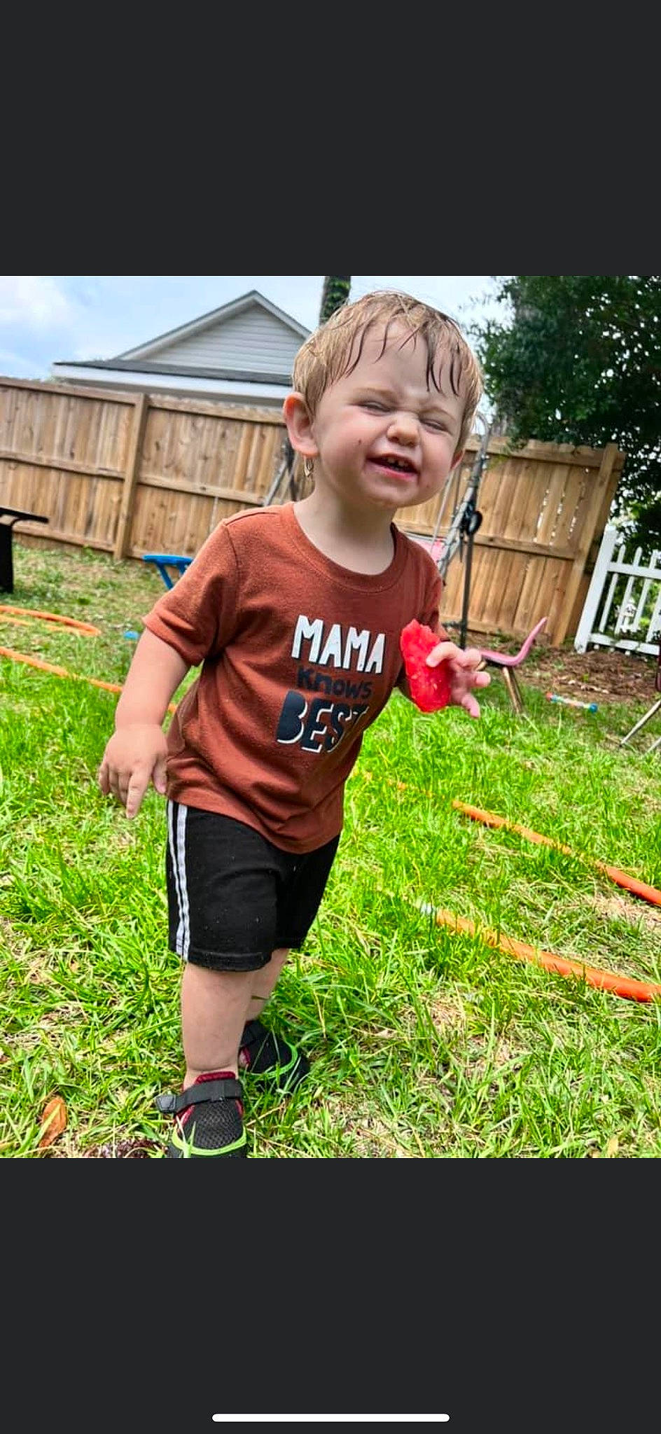 Jaxxon is registered to the contest to win money with this photo: child, fun, garden, grass, happy, joy, leisure, people_in_nature, person, plant, play, recreation, running, shorts, sleeve, smile, soil, sorrow, t_shirt, toddler