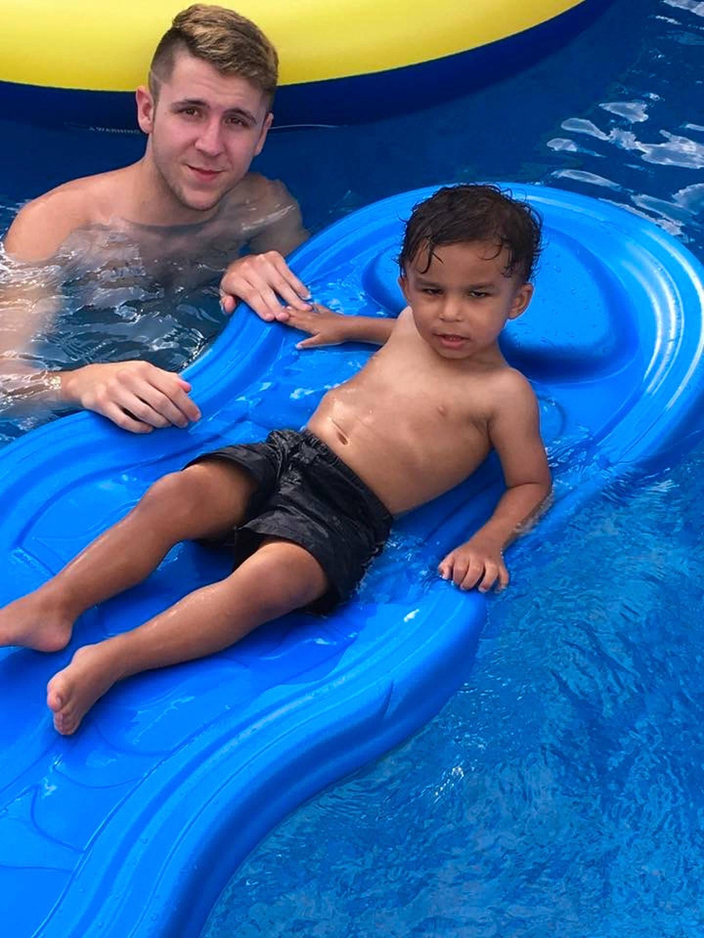 Isaiah joined the competition — help win amazing prizes! baby_float, bathing, blue, boy, chest, child, fun, girl, inflatable, leisure, male, muscle, person, recreation, summer, swimmer, swimming, swimming_pool, vacation, water