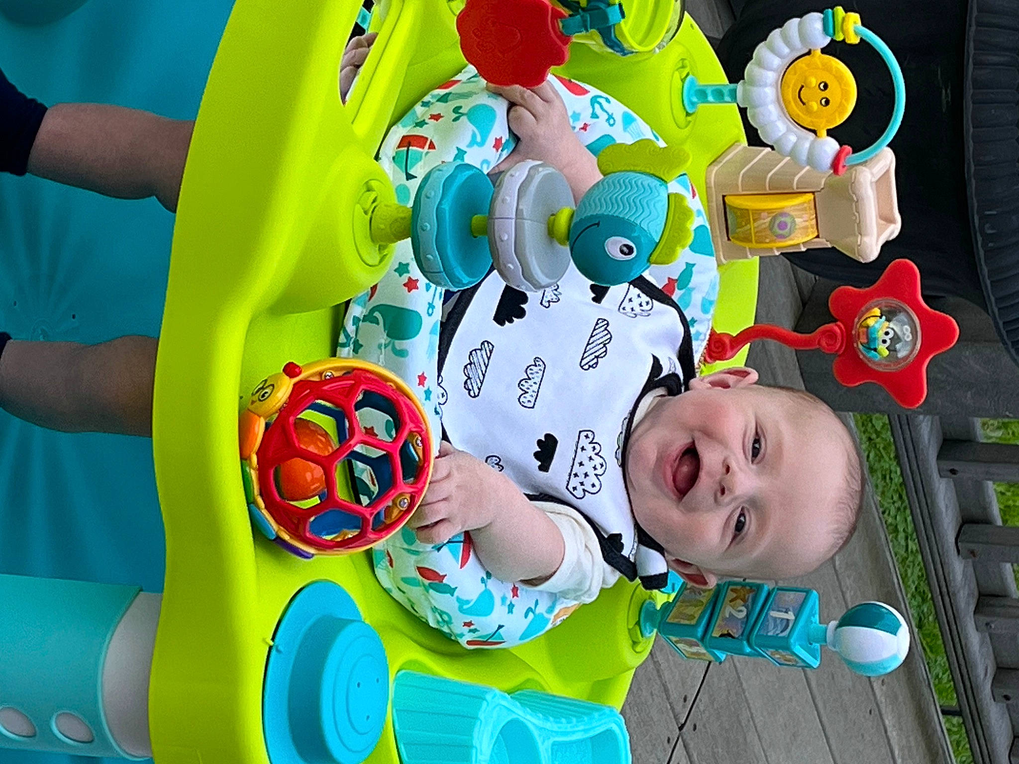 Benny is registered to the contest to win money with this photo: art, baby, baby_laughing, baby_playing_with_toys, baby_products, baby_toddler_clothing, baby_toys, child, fun, happy, leisure, party_supply, person, play, product, recreation, shorts, smile, toddler, toy