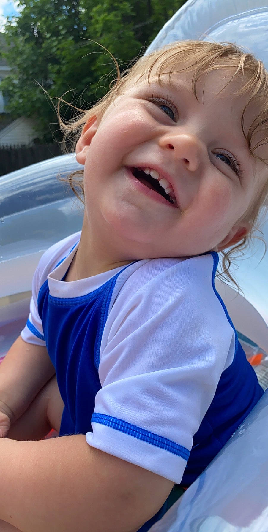 Graisyn is registered to the contest to win money with this photo: child, chin, face, facial_expression, fun, happy, laugh, leisure, lip, mouth, neck, nose, organ, person, skin, smile, toddler, tooth, vacation