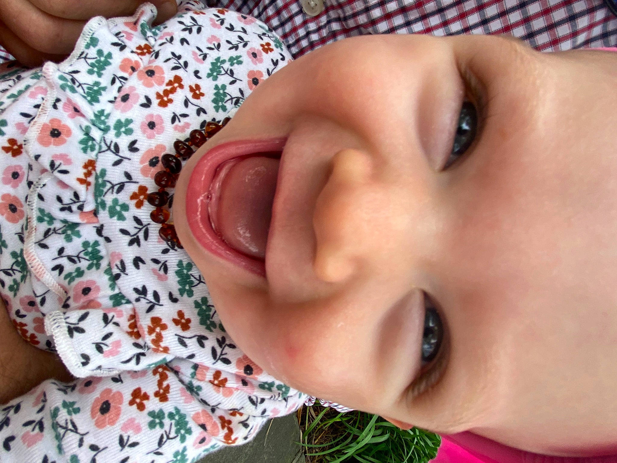 Caroline joined the competition — help win amazing prizes! baby_toddler_clothing, cheek, chin, ear, eyebrow, eyelash, face, finger, forehead, happy, human_body, iris, joy, lip, mouth, neck, nose, person, plant, skin