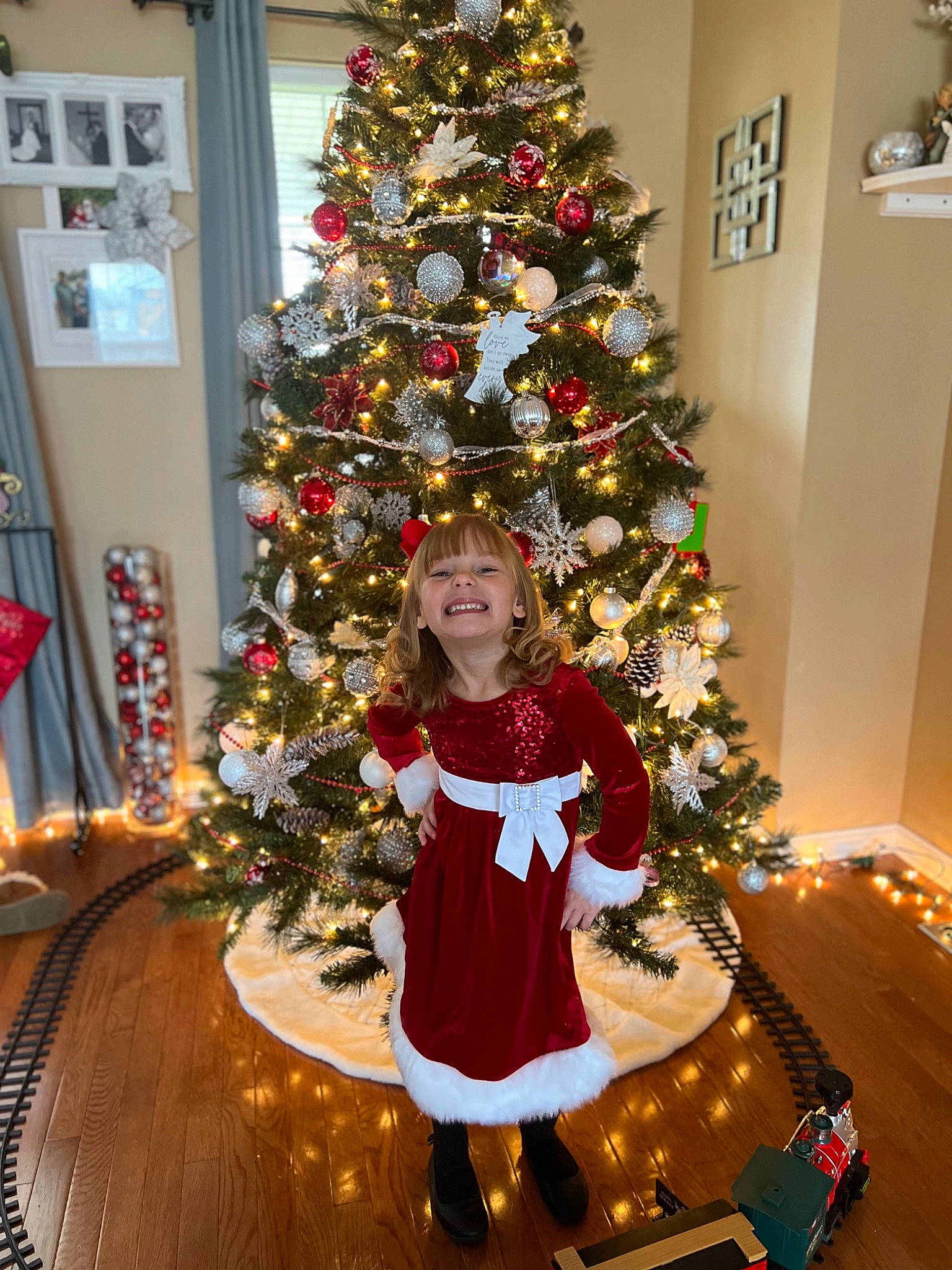 Layla joined the competition — help win amazing prizes! christmas, christmas_decoration, christmas_eve, christmas_ornament, christmas_tree, conifer, event, evergreen, fun, happy, holiday, holiday_ornament, interior_design, joy, light, ornament, person, plant, tradition, tree